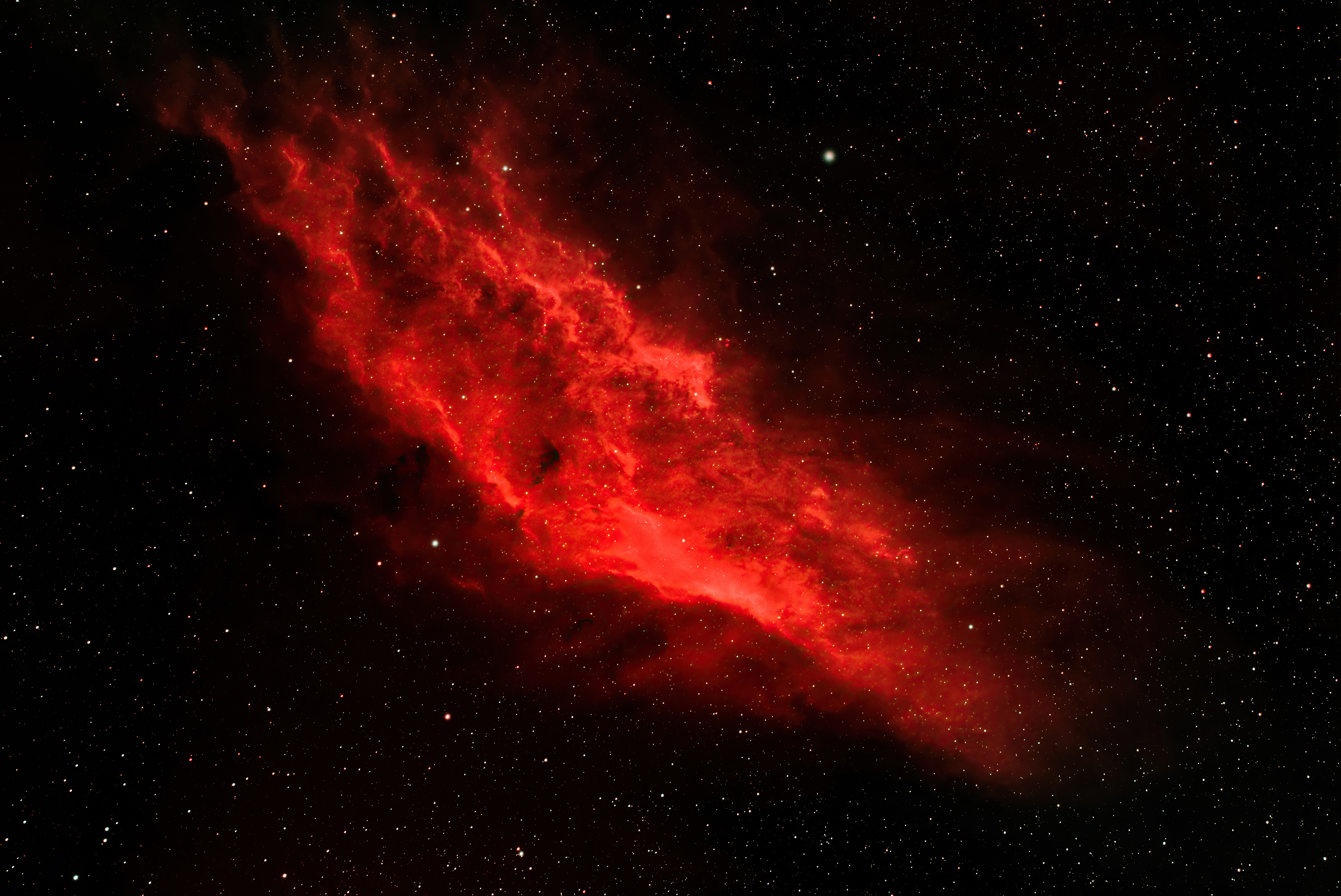 Free photo Red cosmic nebula