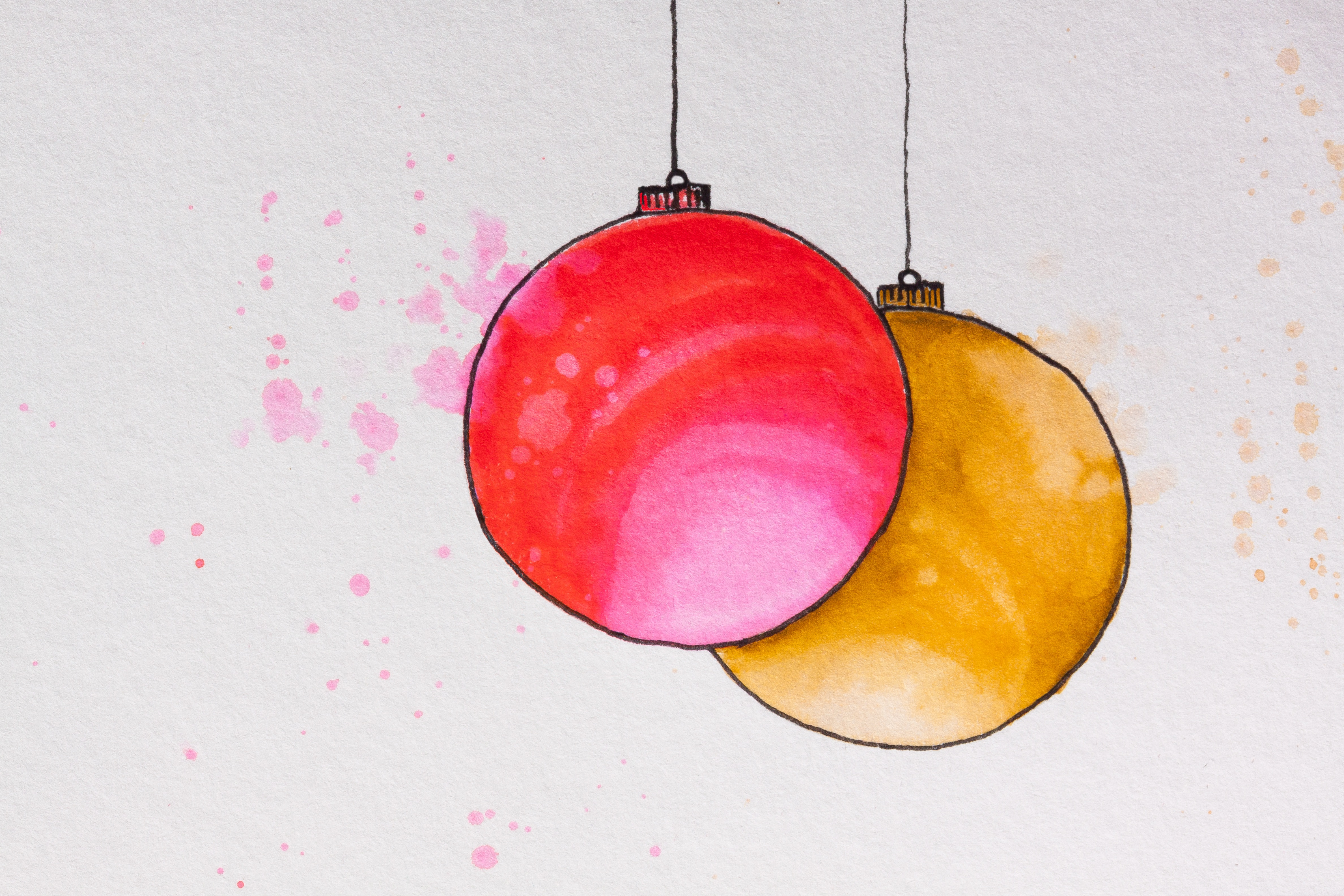 Free photo Painted Christmas balls