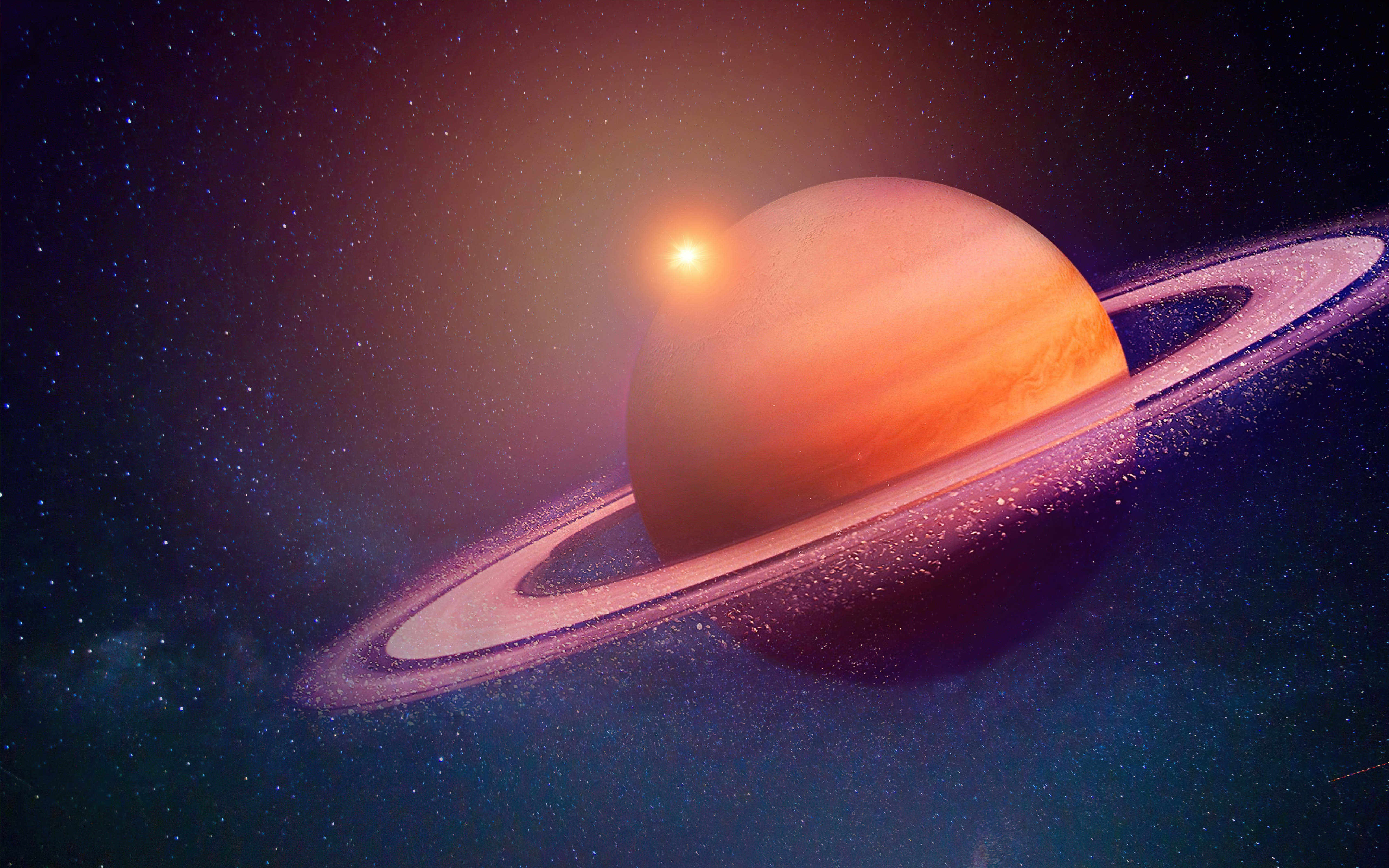 Wallpapers Saturn planet Digital Universe on the desktop