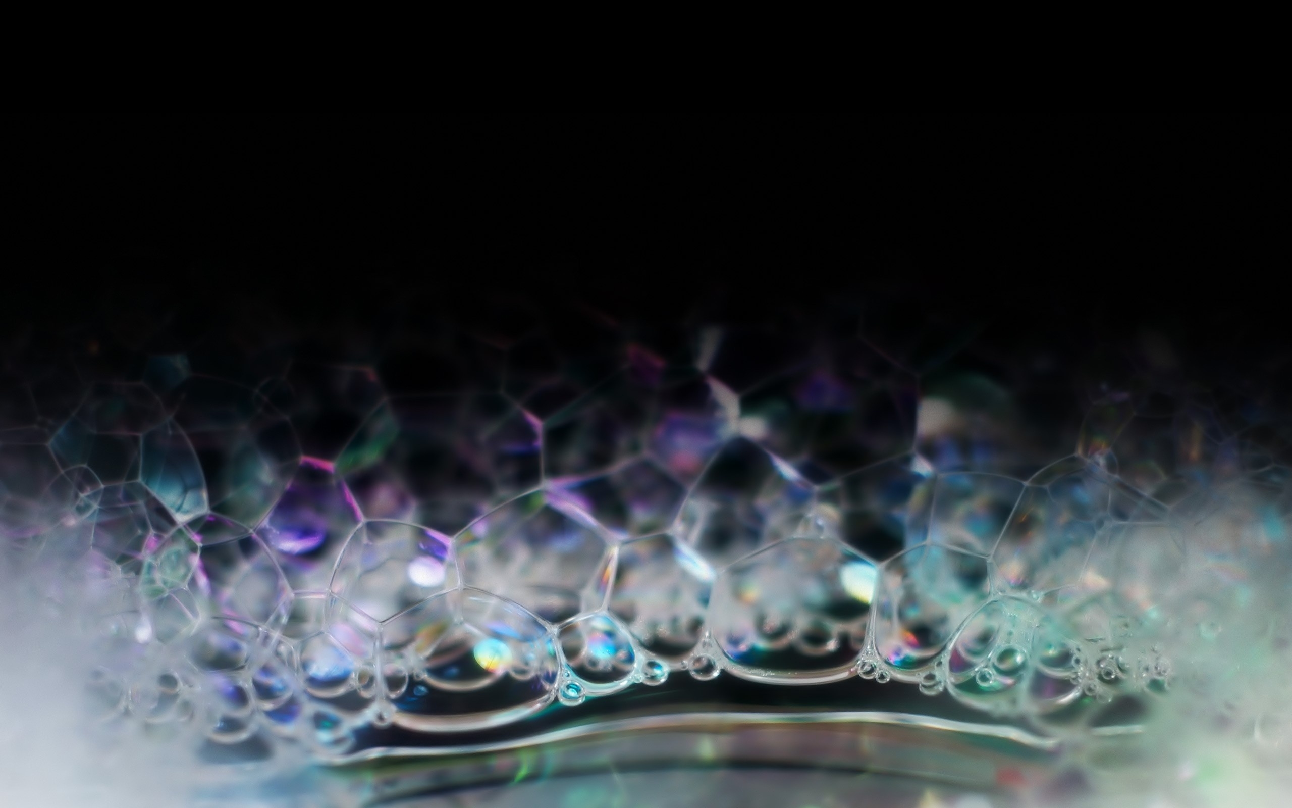 Wallpapers bubbles foam close up on the desktop