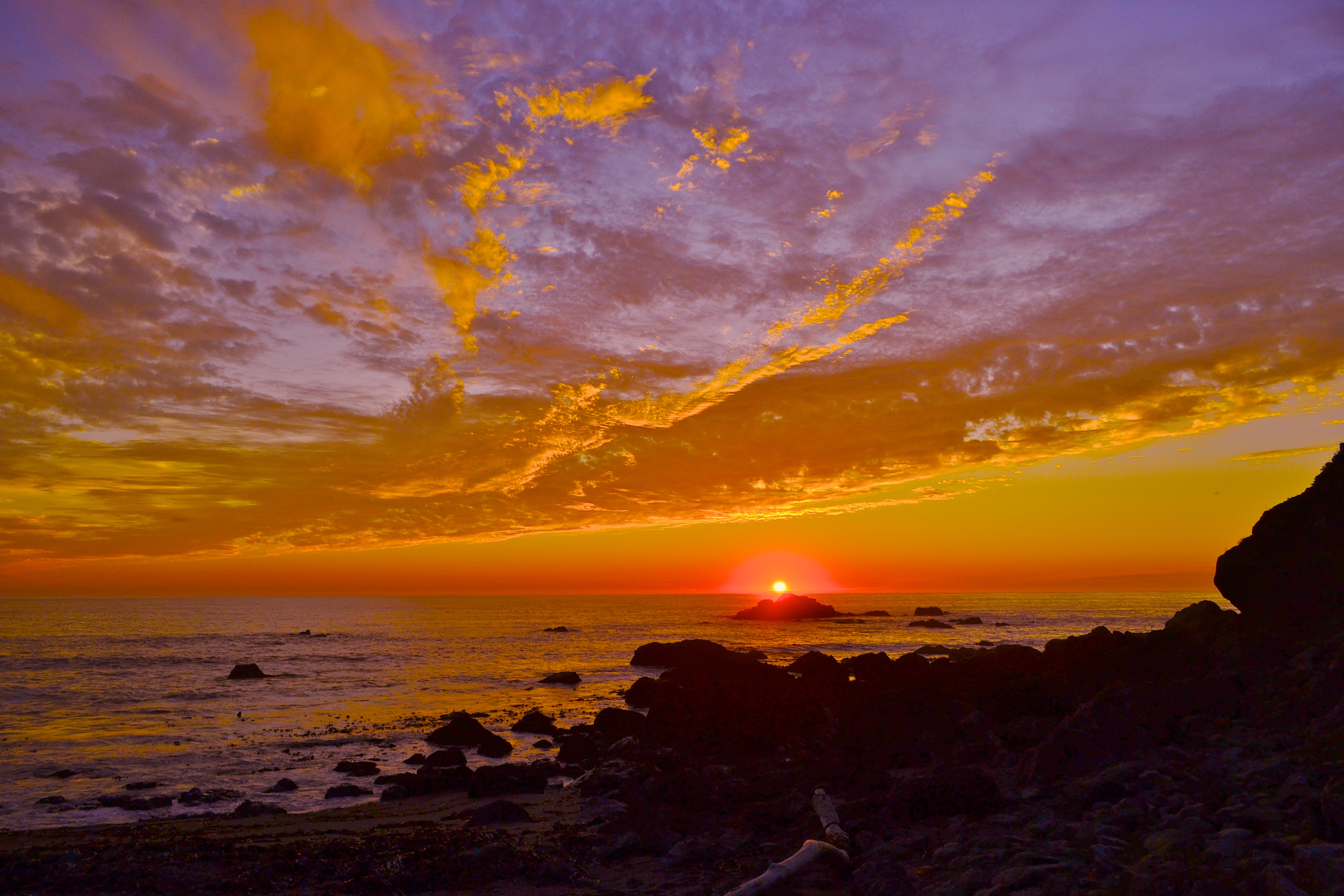 Free photo Red sea sun