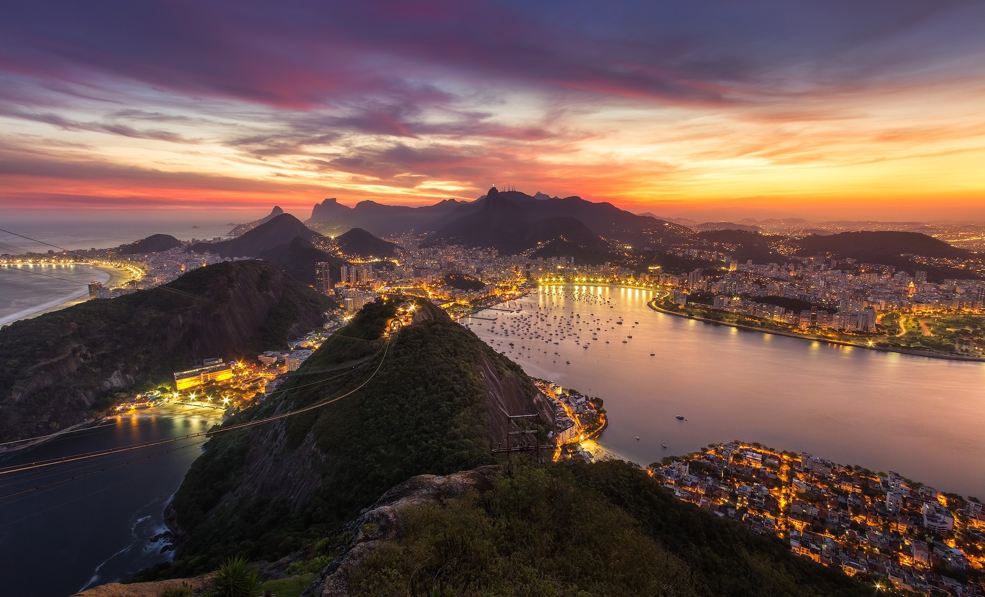 Wallpapers brazil cityscape sunset on the desktop