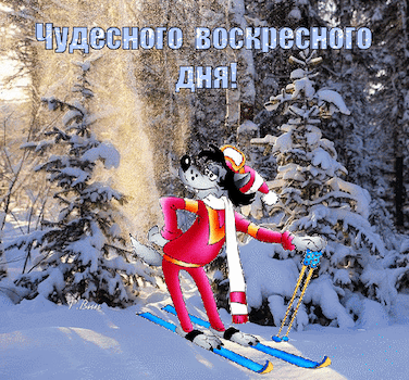 Открытка на тему воскресенье волк зима скачать бесплатно