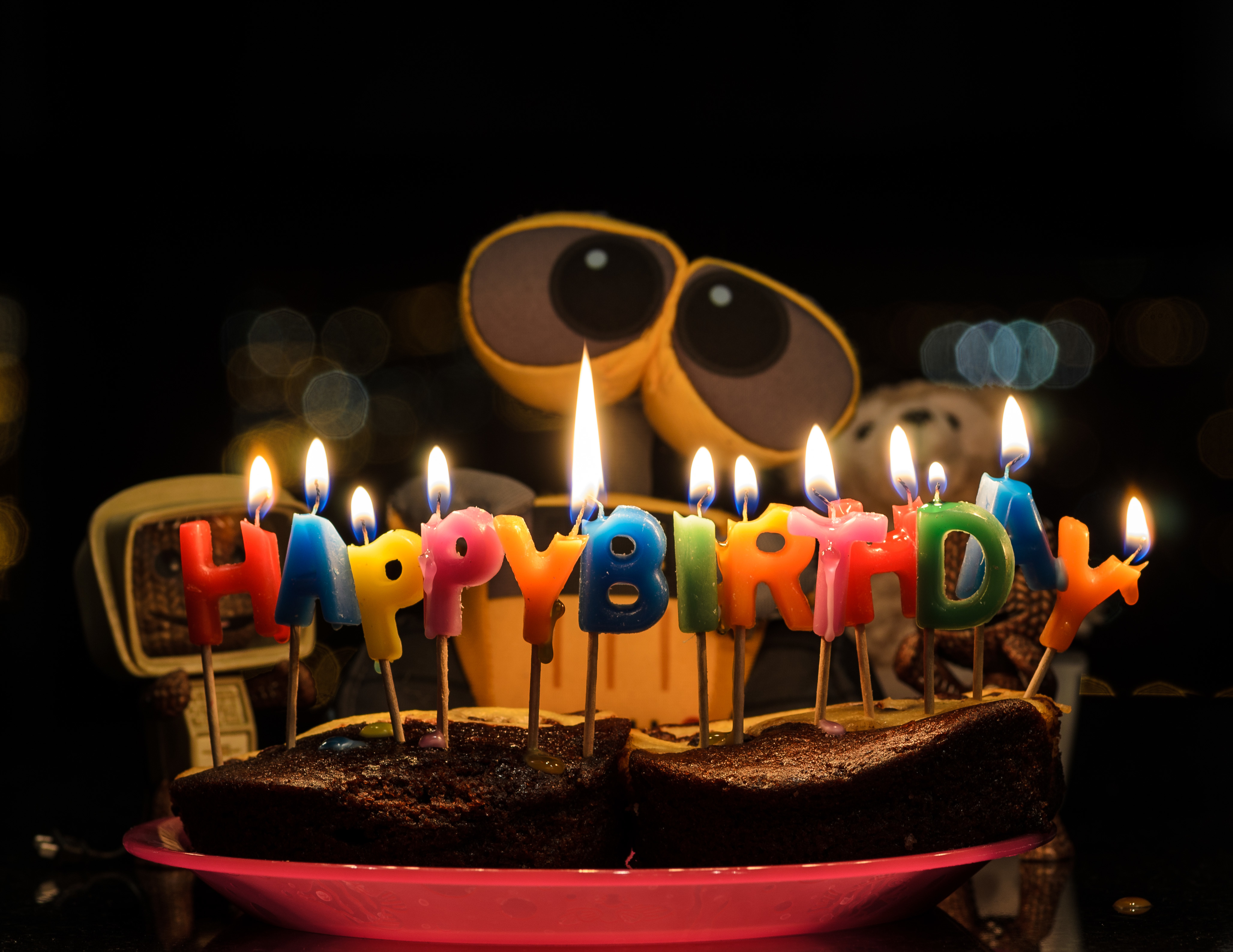 Wallpapers a cake candle birthday on the desktop