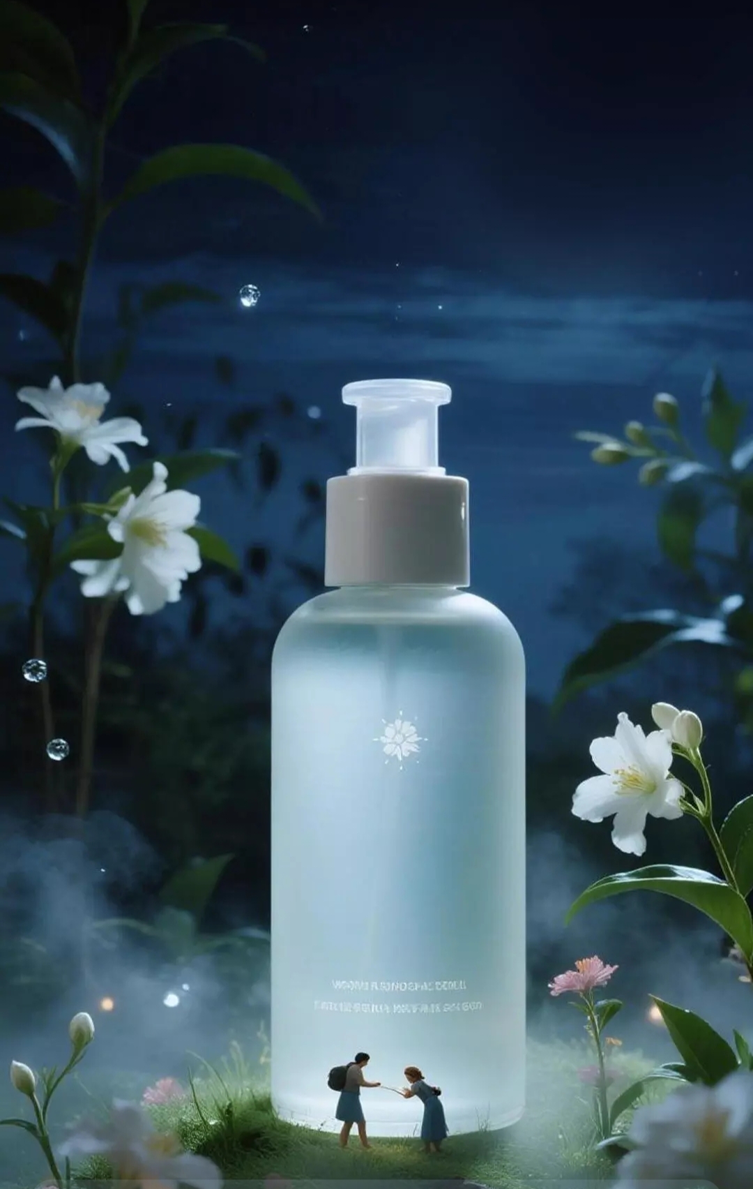 Free photo Cosmetic product in a matte bottle with a dispenser