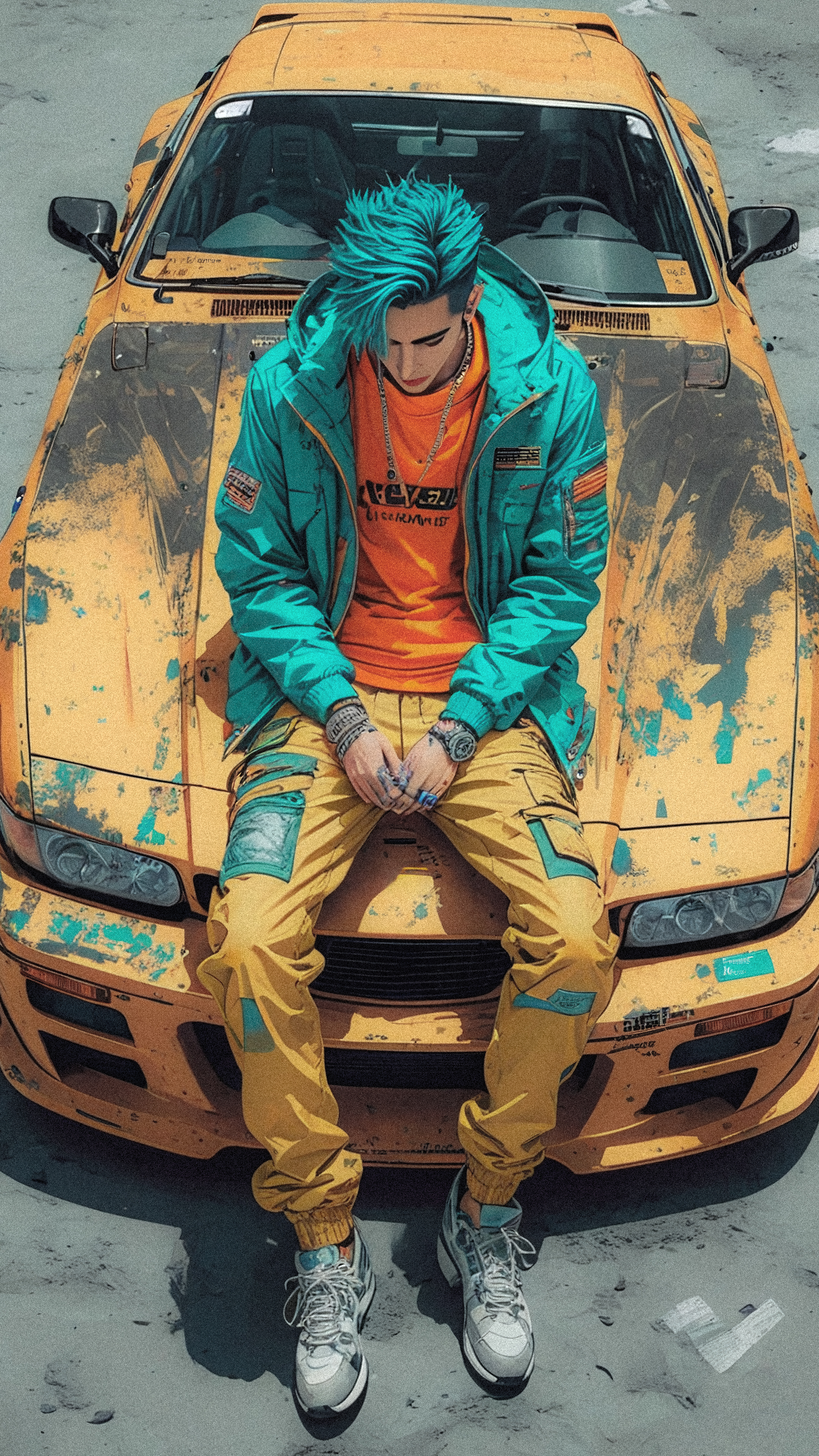 Бесплатное фото Авто и парень