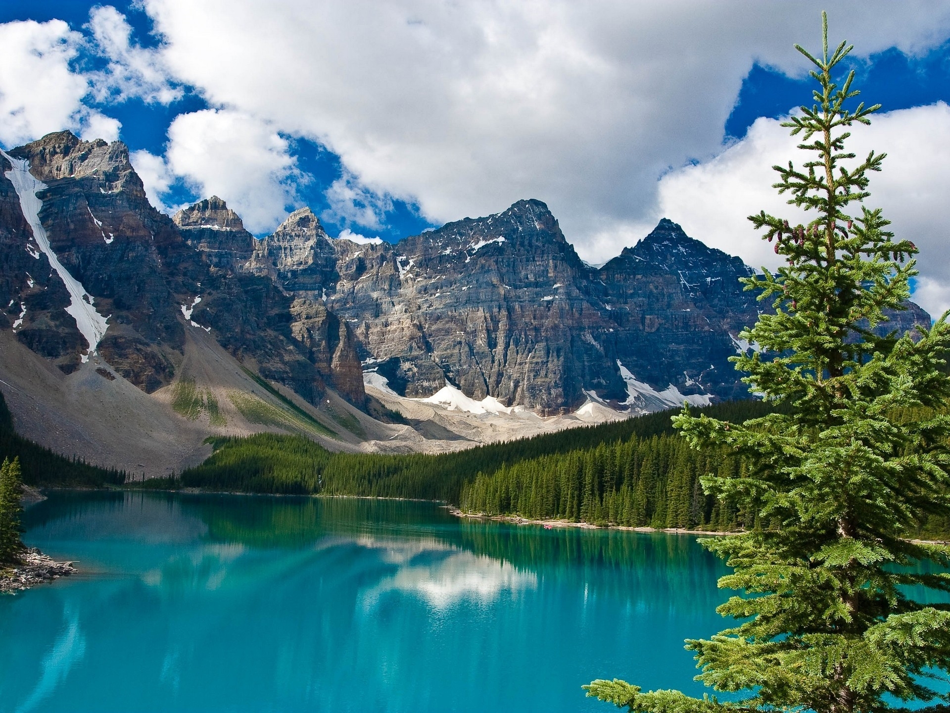 Free photo A blue river of melted snow