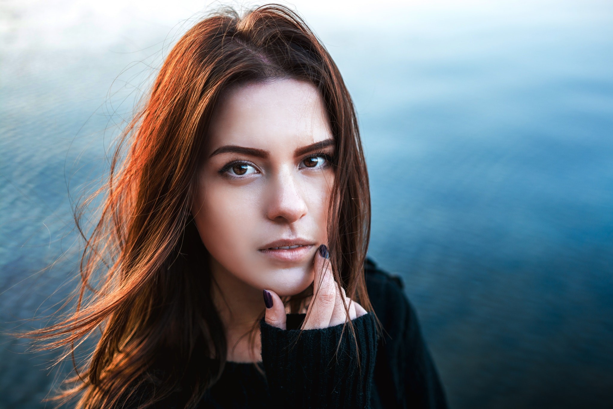 Wallpapers woman face portrait on the desktop