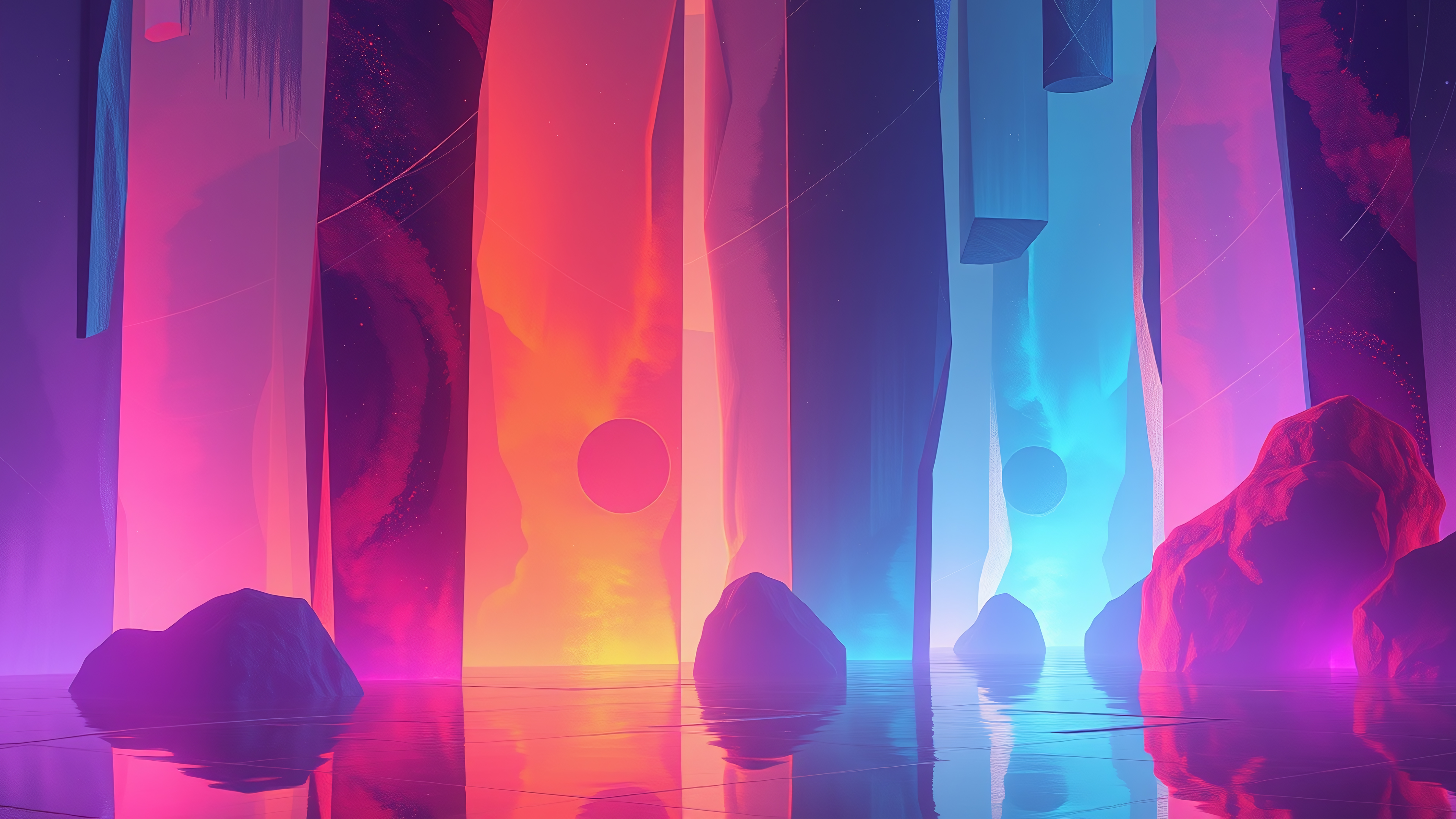 Бесплатное фото Цветовое искажение реальности