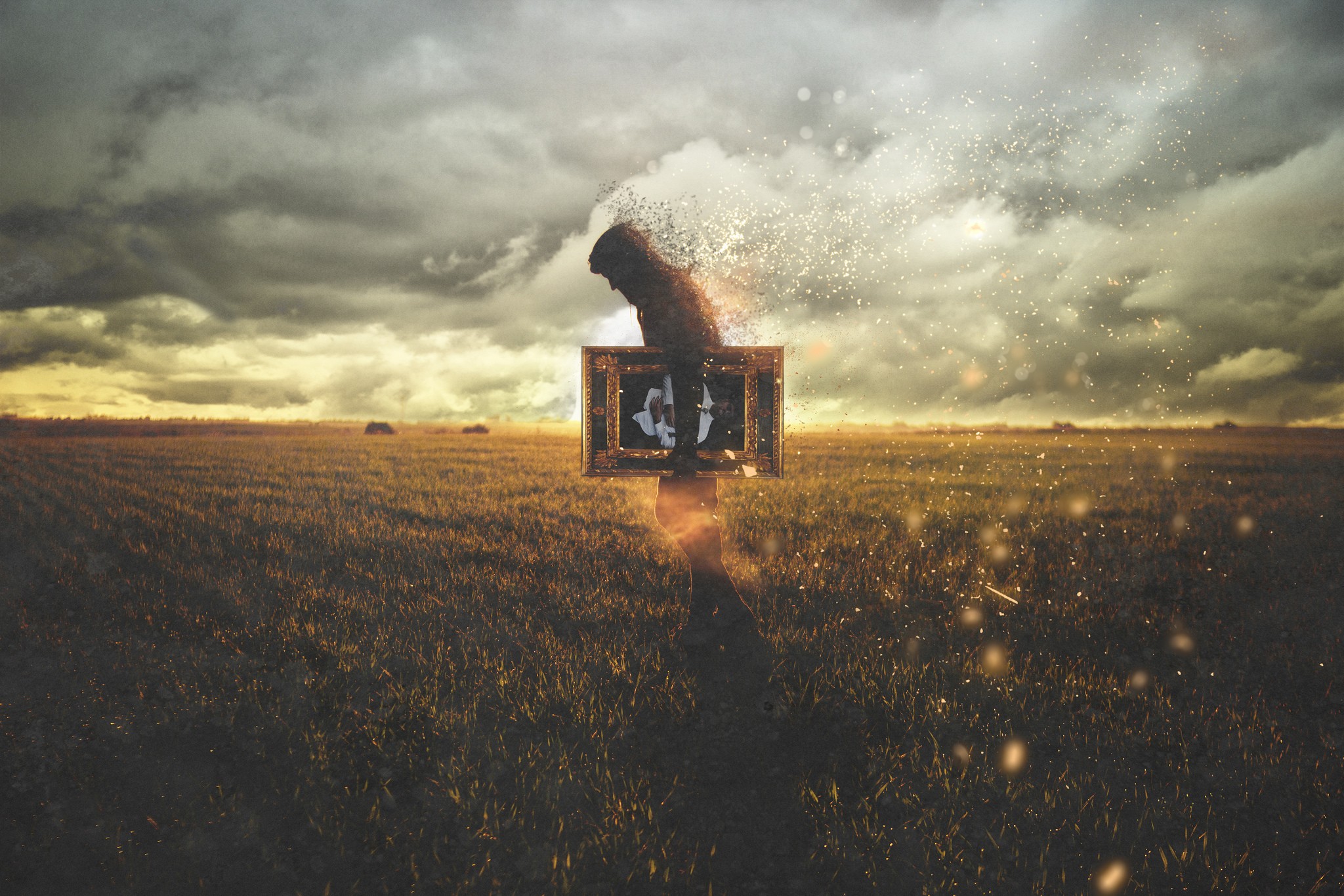 桌面上的壁纸日光 数字艺术 日落