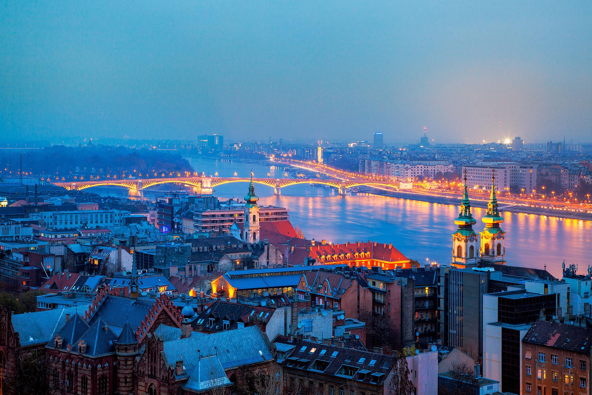 Wallpapers Hungarian Parliament Building Budapest Chain Bridge on the desktop