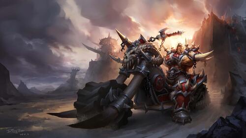 Обои Мир Warcraft произведения искусства орка на рабочий стол