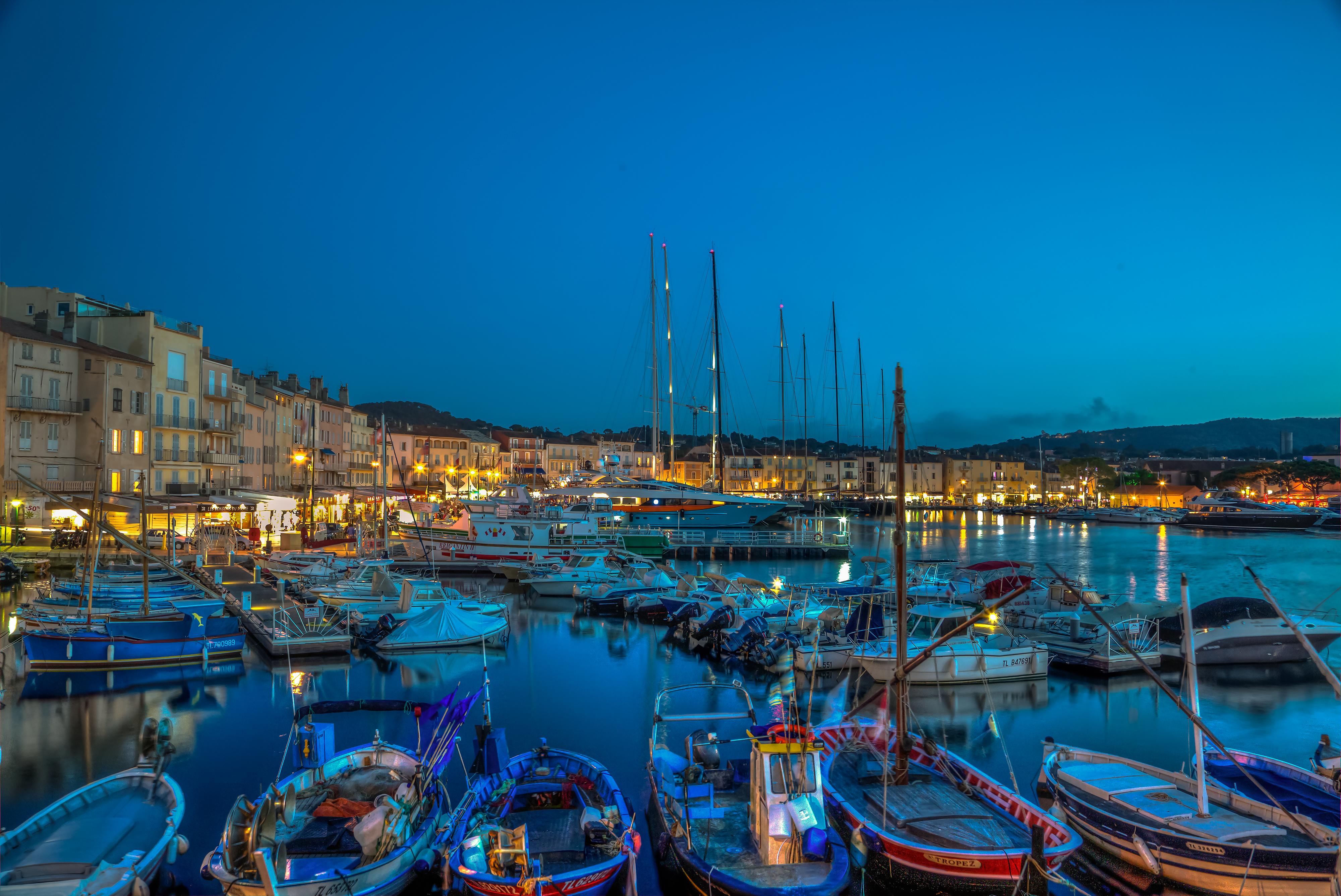 Wallpapers saint tropez nacht boat on the desktop