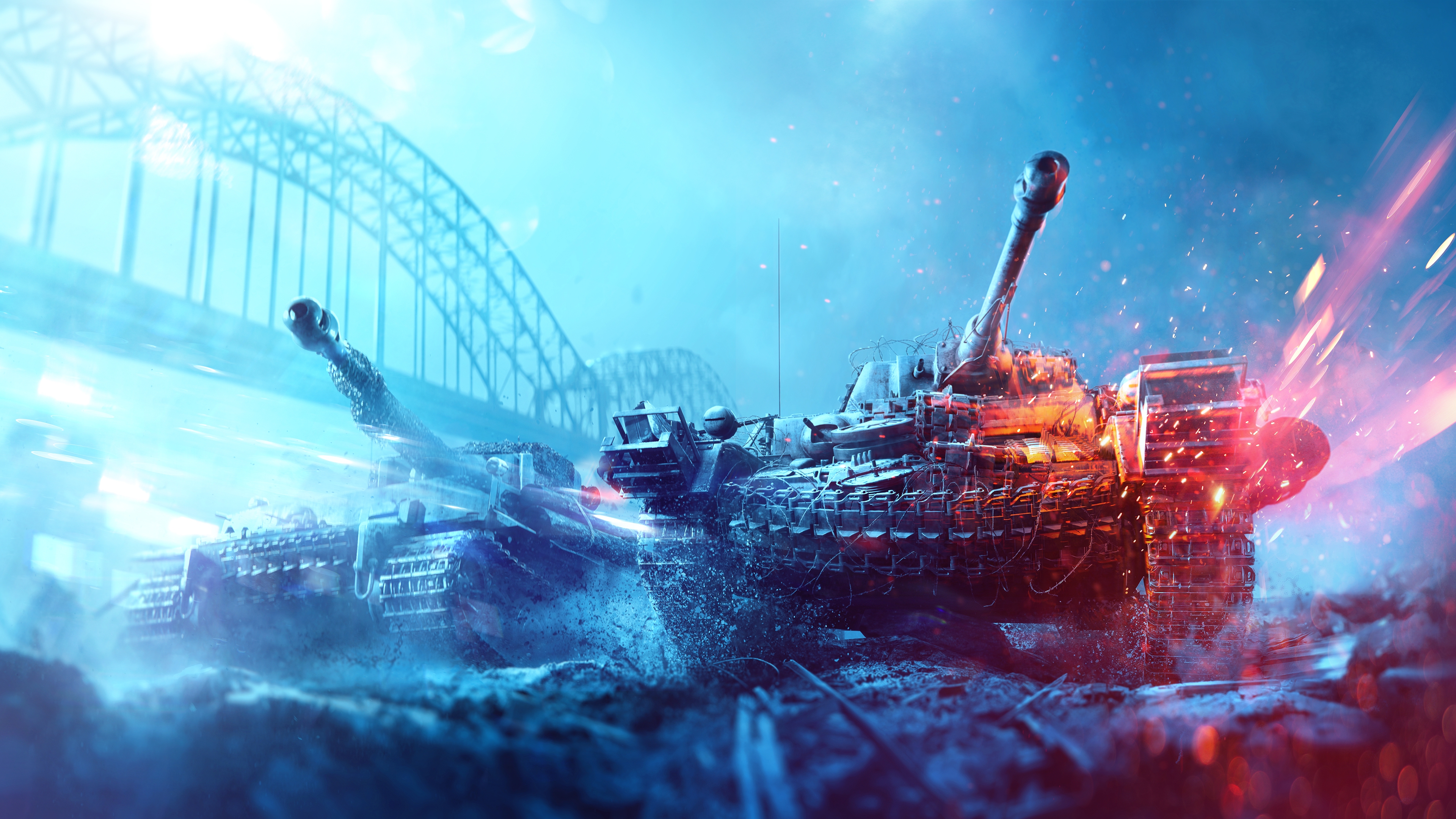 Бесплатное фото Танки в игре Battlefield V