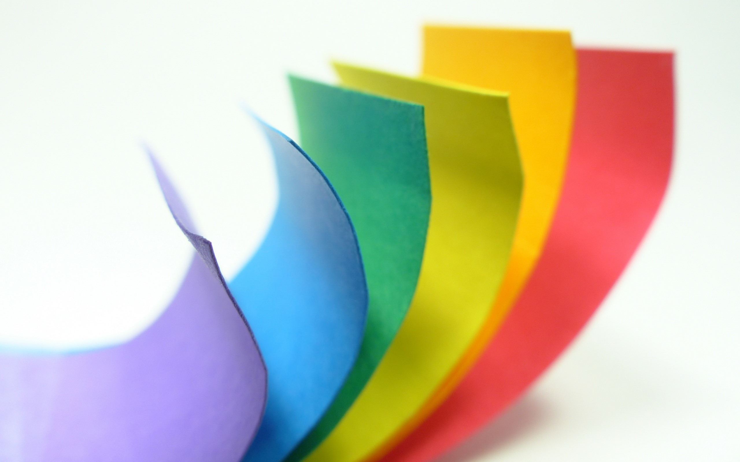 Обои радуги слои Wallpaper Colorful Papers на рабочий стол