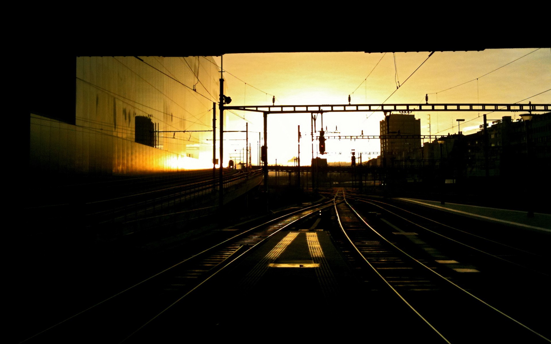 Wallpapers dark sunset night on the desktop