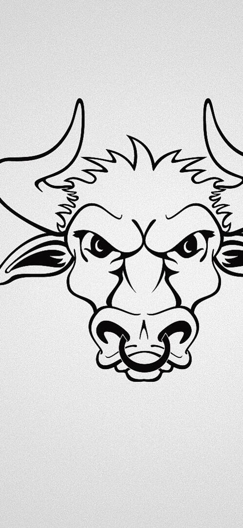 Бесплатное фото Рисунок бычья голова