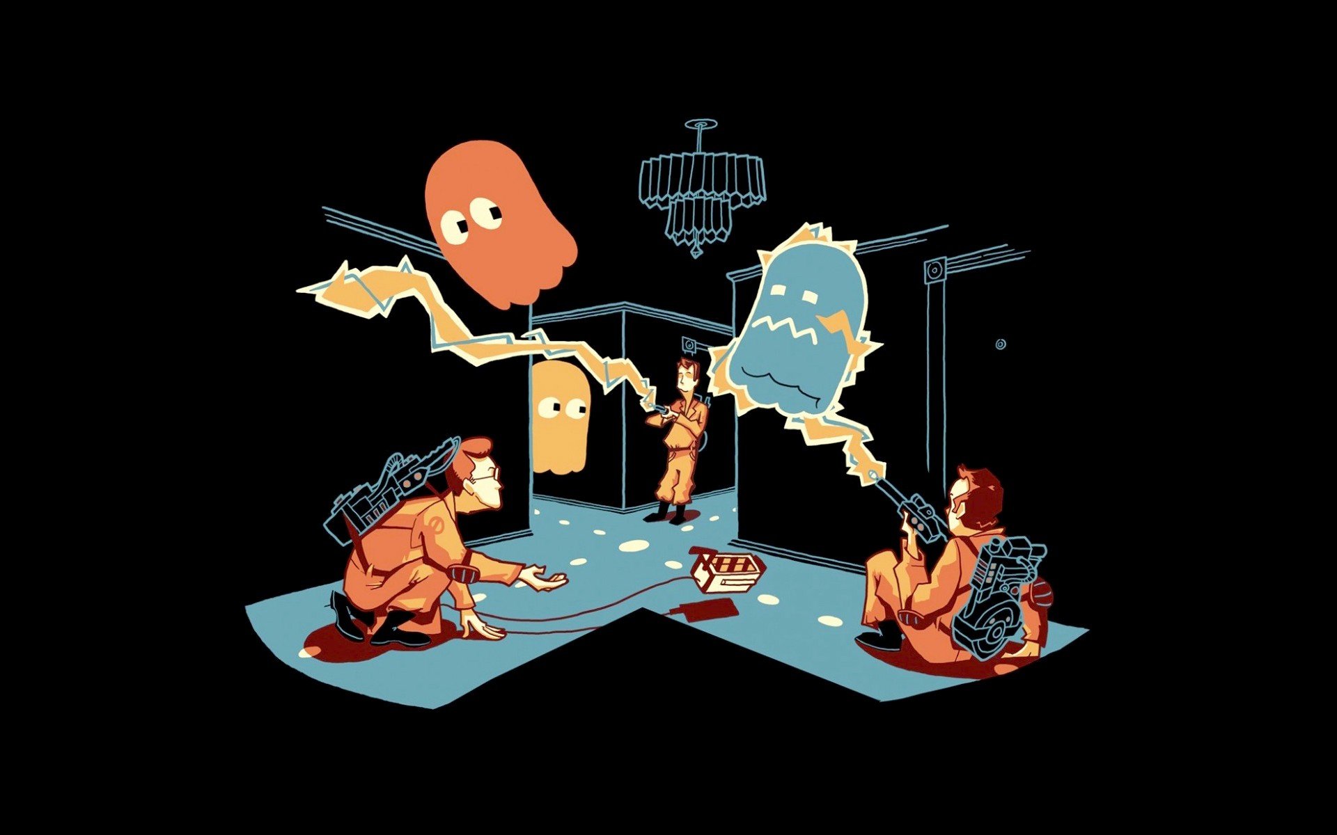 Обои Охотники за привидениями мужчина минимализм на рабочий стол