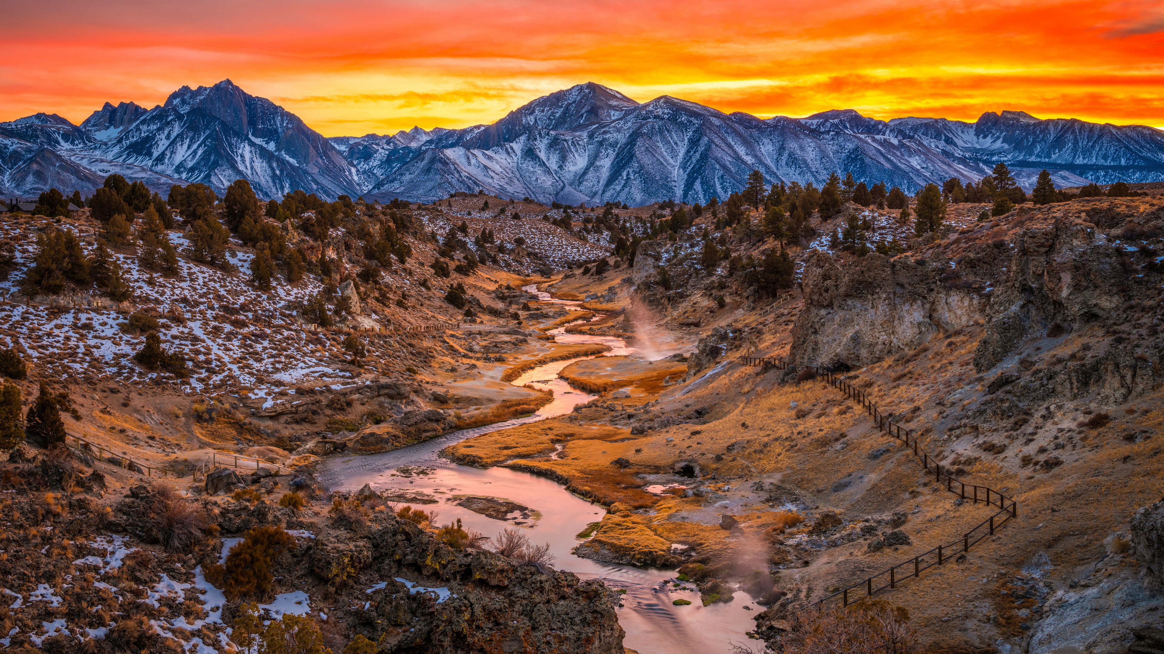 Free photo Evening landscape in the lowlands of the United States