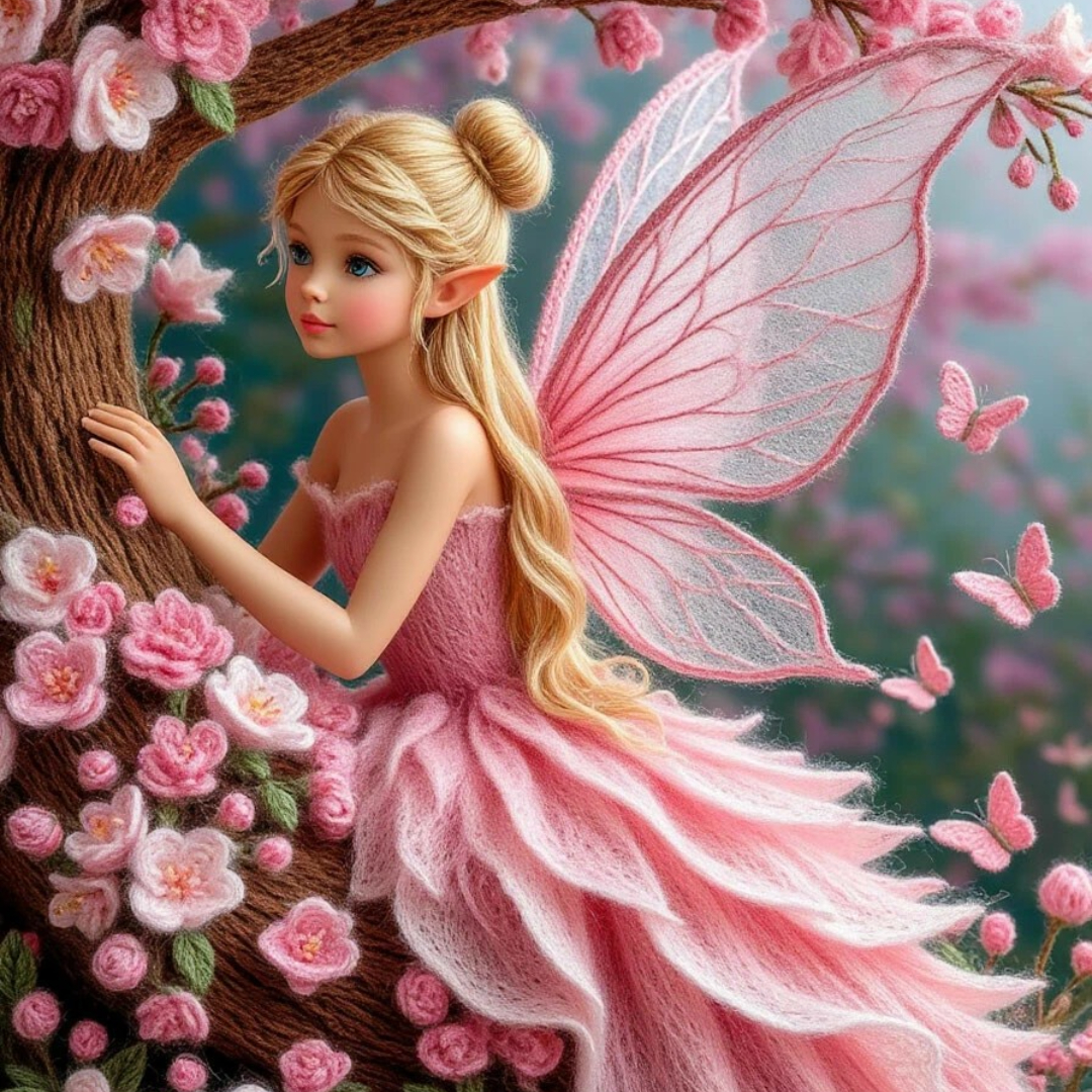 春天森林里的仙女