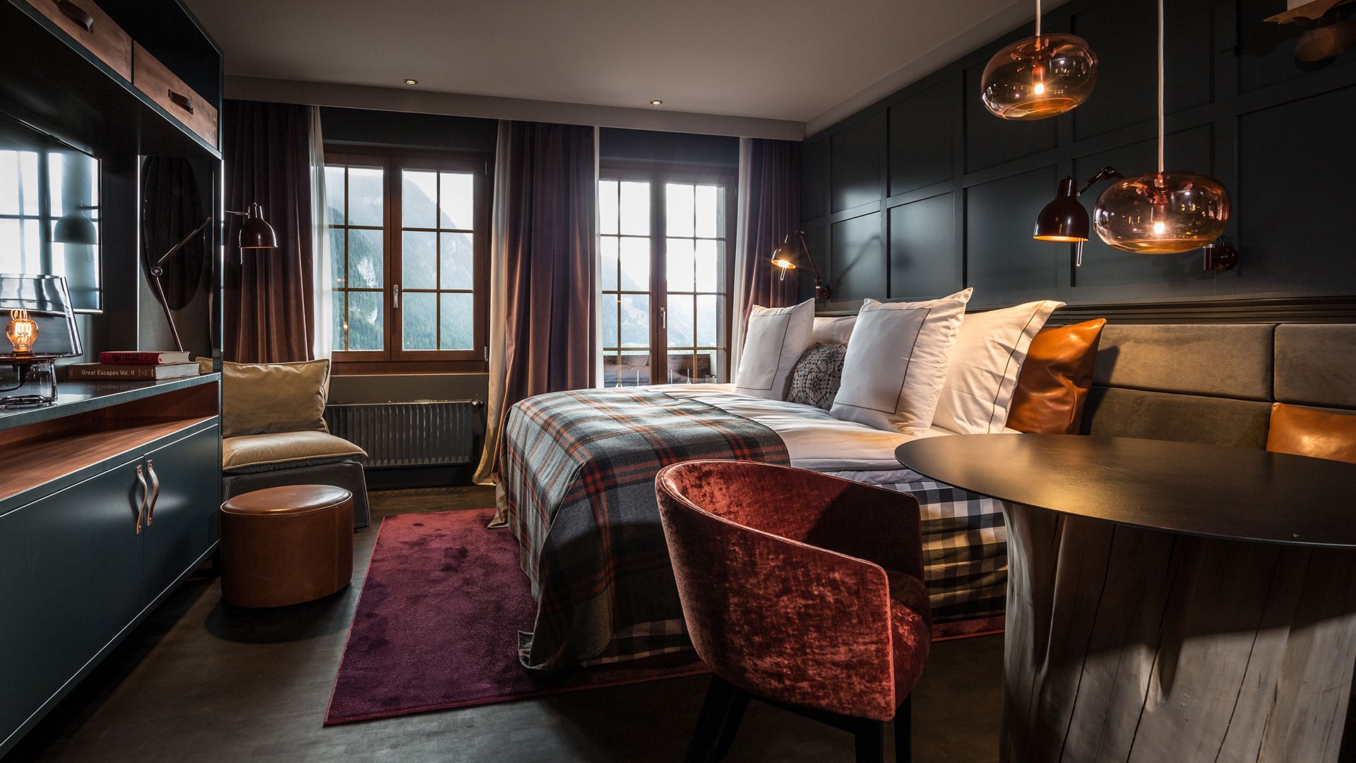 Обои огни окно комната на рабочий стол