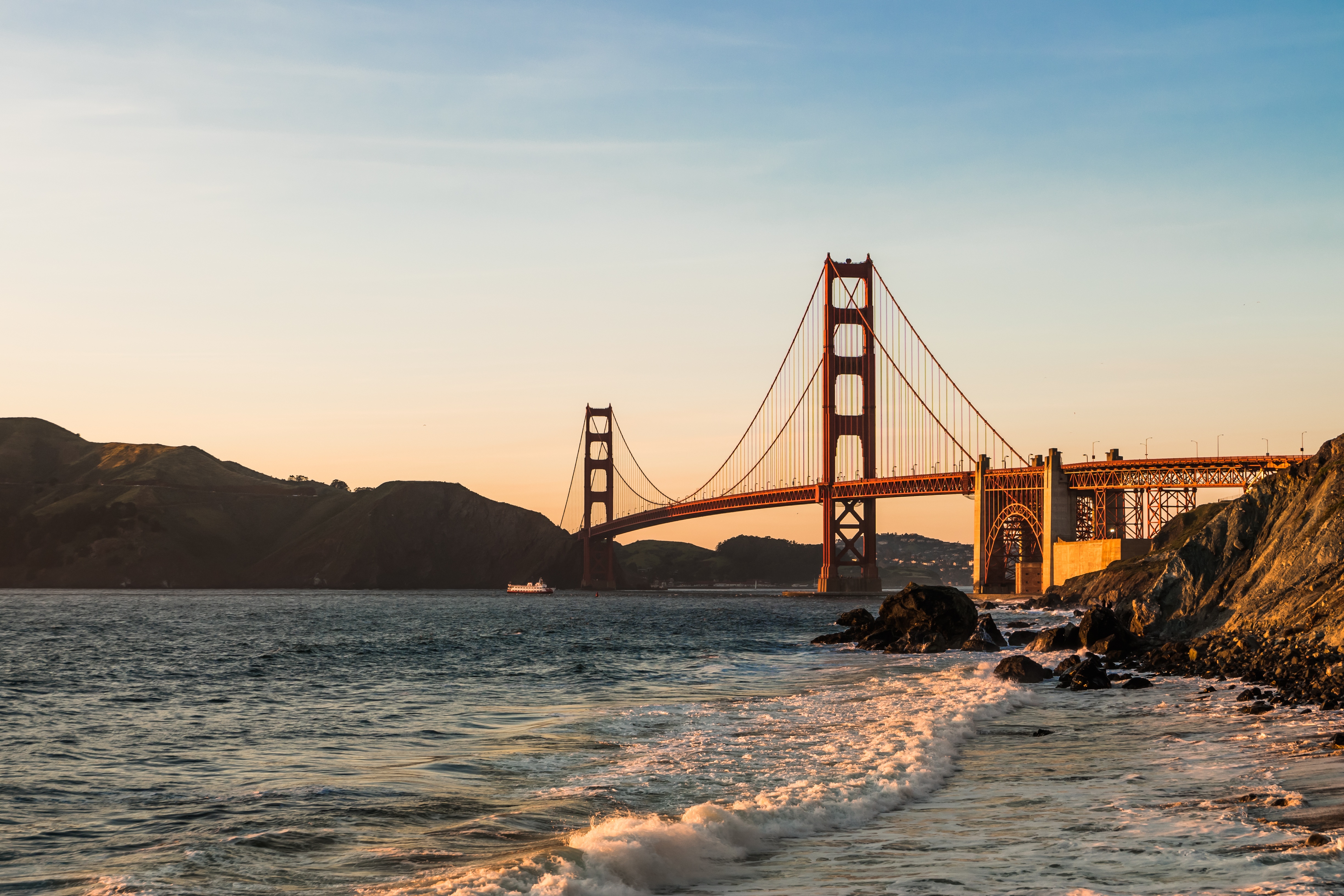 Free photo Wallpaper with a bridge in the U.S.