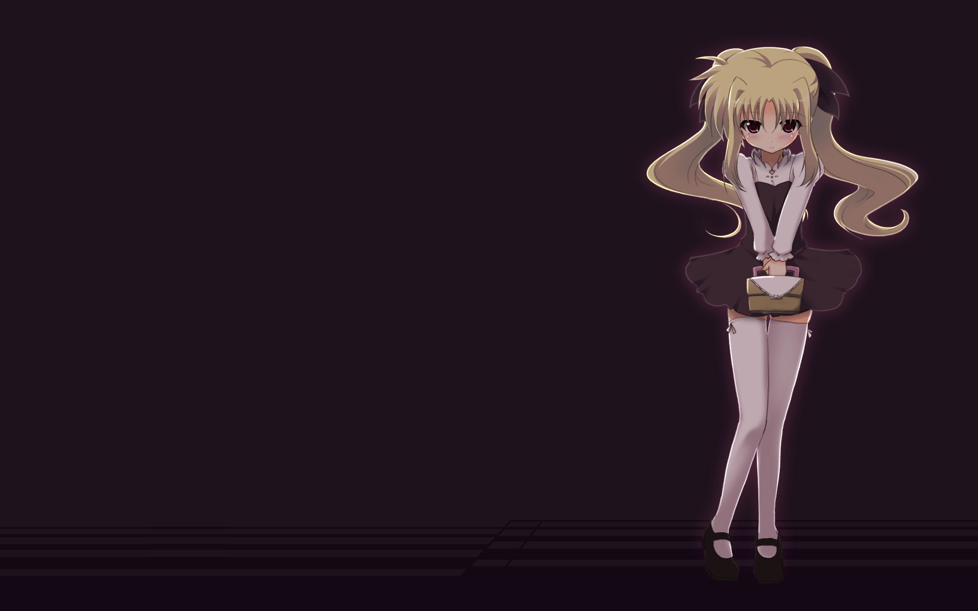 Обои черный иллюстрация блондинка на рабочий стол