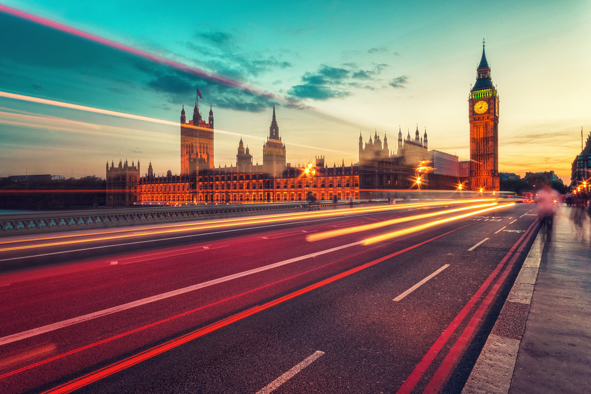 桌面上的壁纸伦敦 英国 道路