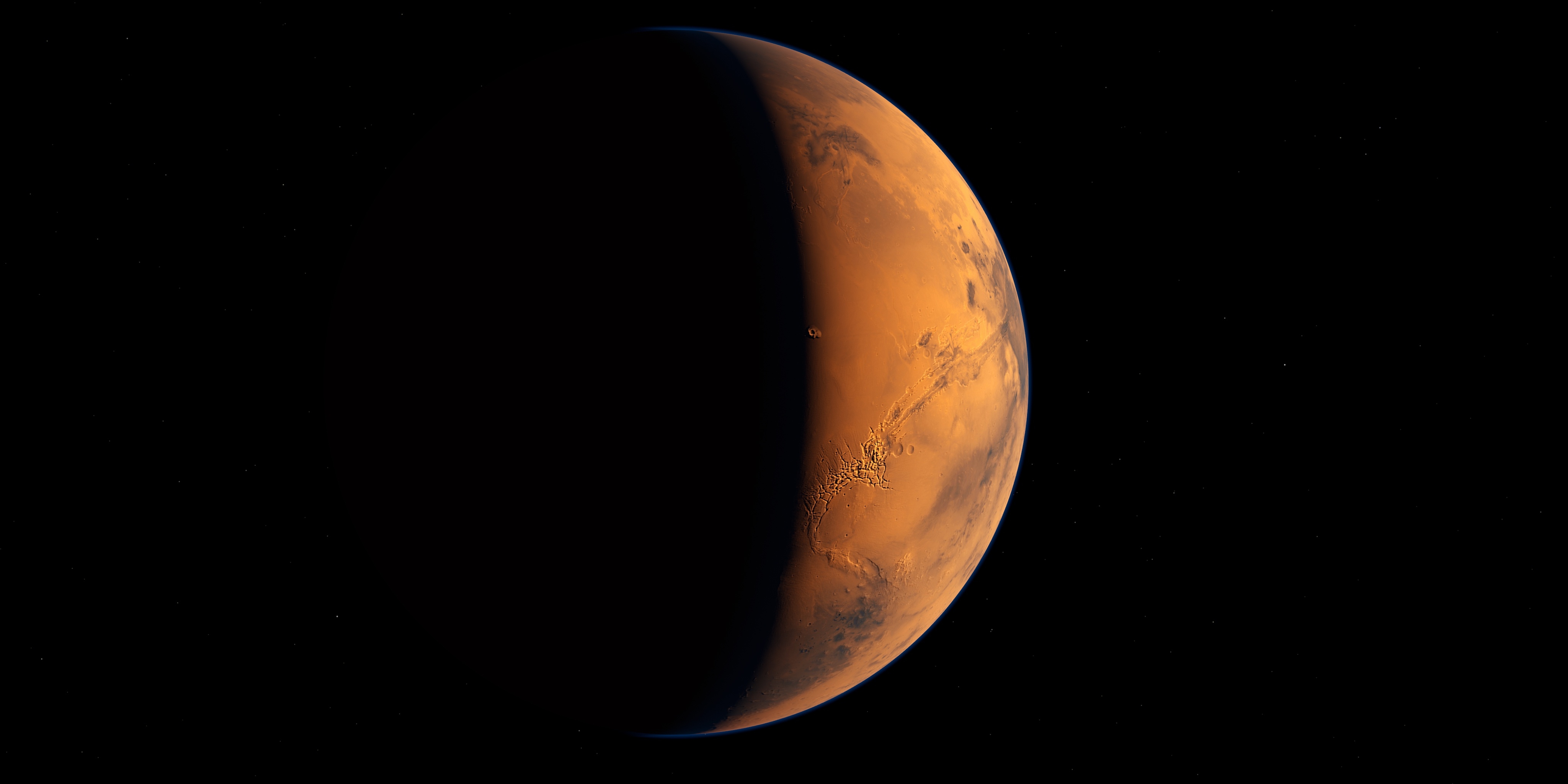 Free photo Light and shadow on Mars