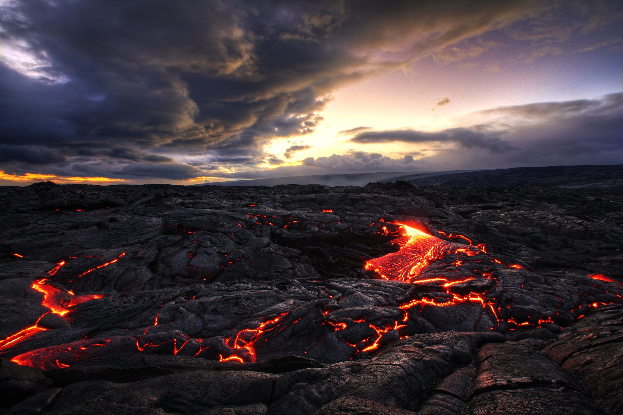 Burning lava