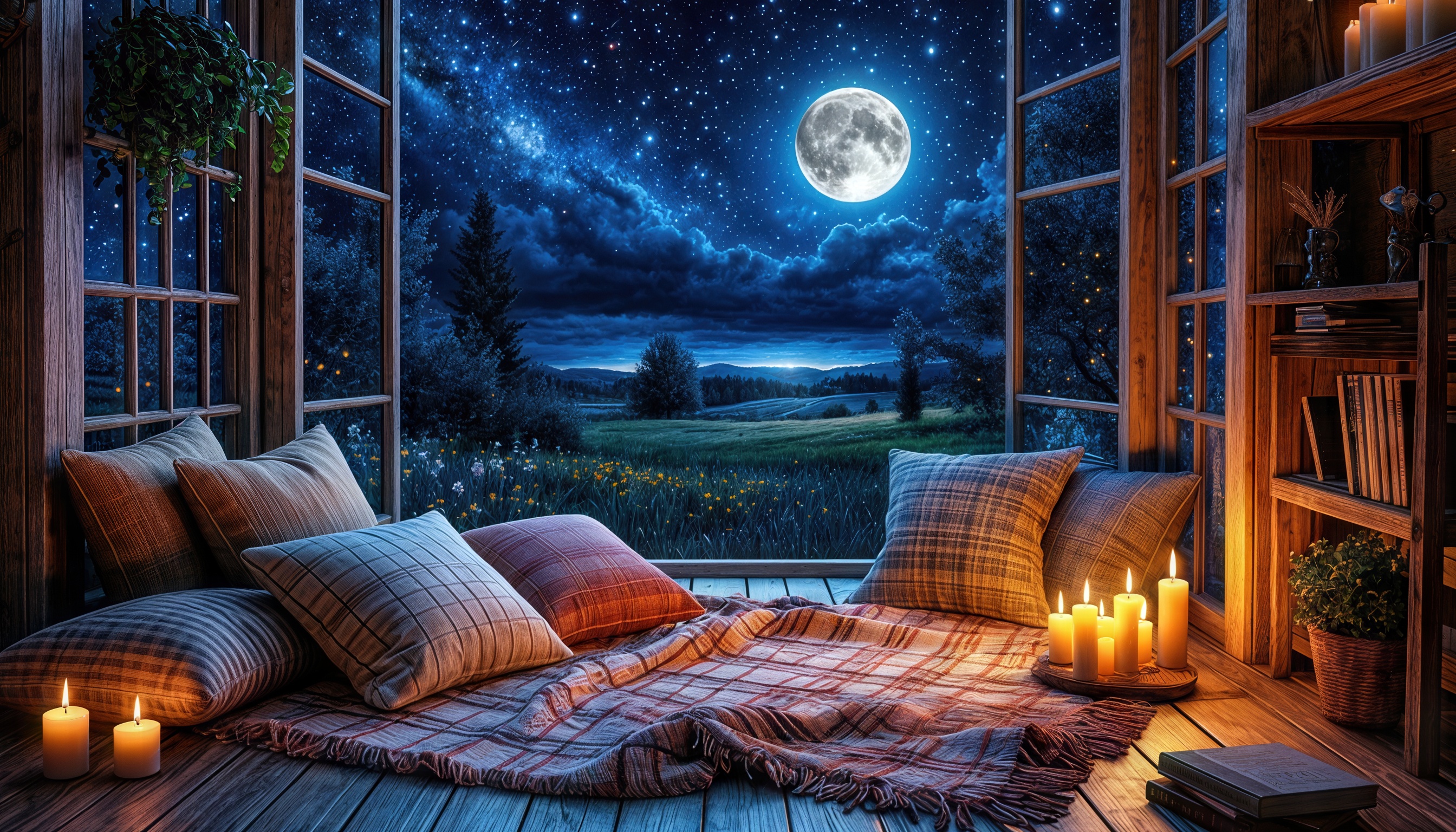 Уютное пространство для отдыха с атмосферой спокойствия и комфорта.