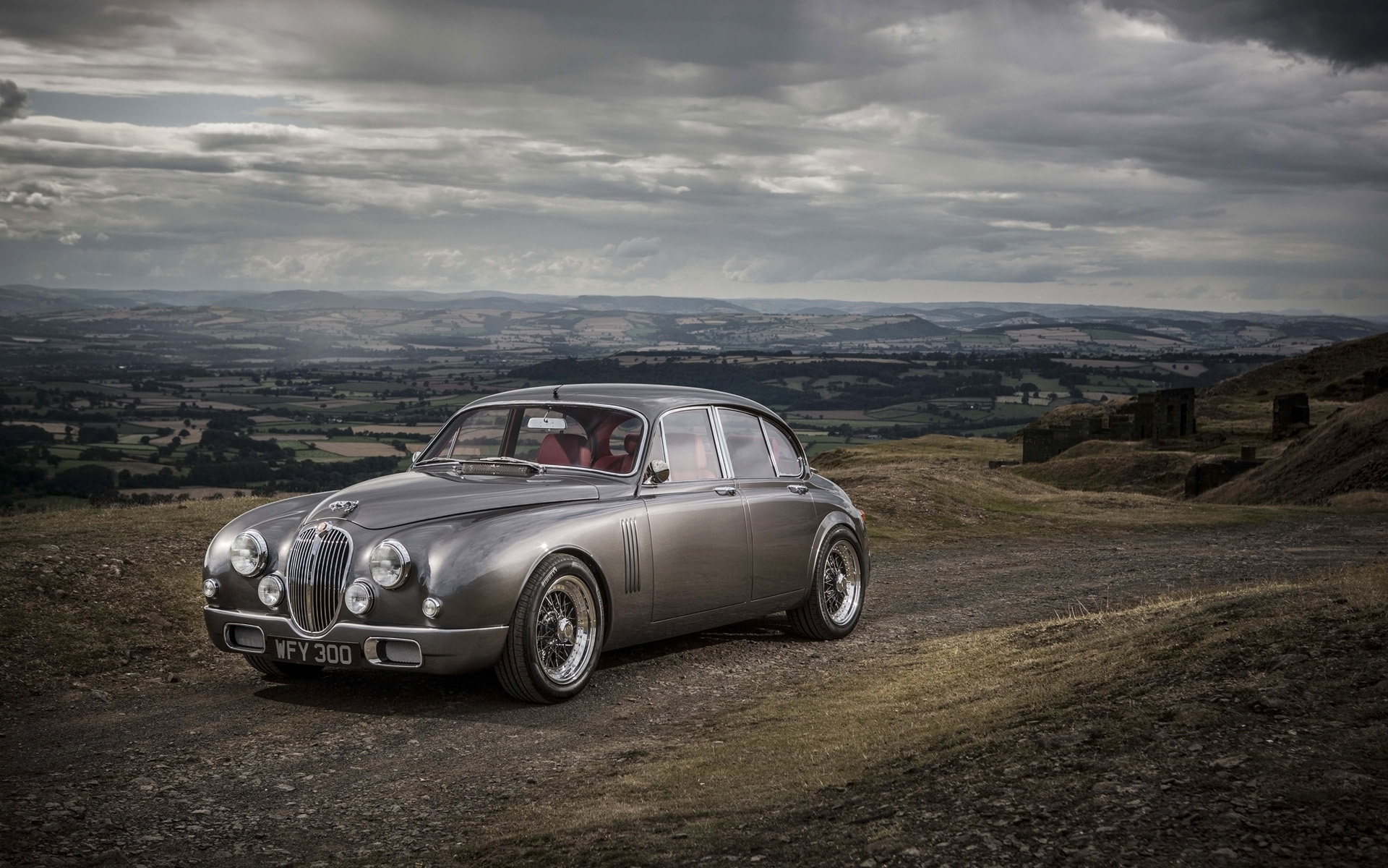 Бесплатное фото Старый классический автомобиль Jaguar Mark 2