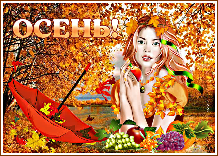 A postcard on the subject of autumn postcard food for free