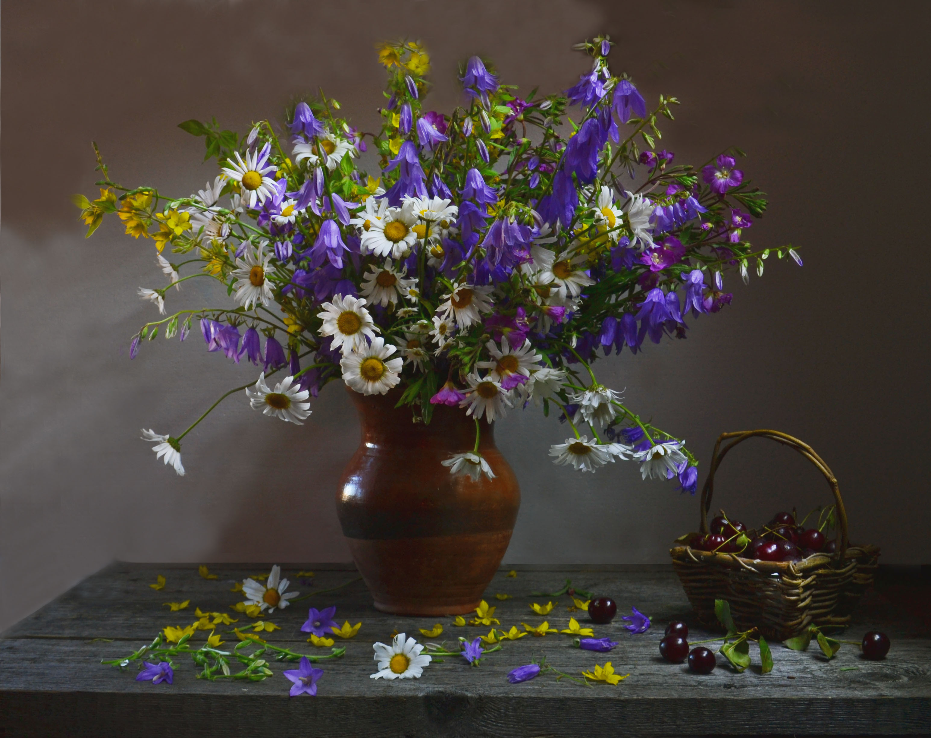 Wallpapers field still life bouquet on the desktop