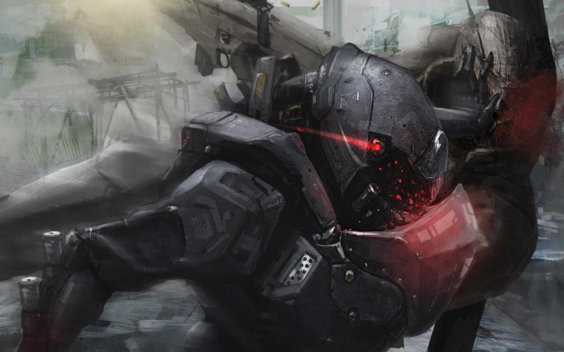 Wallpapers drawing robot futuristic on the desktop