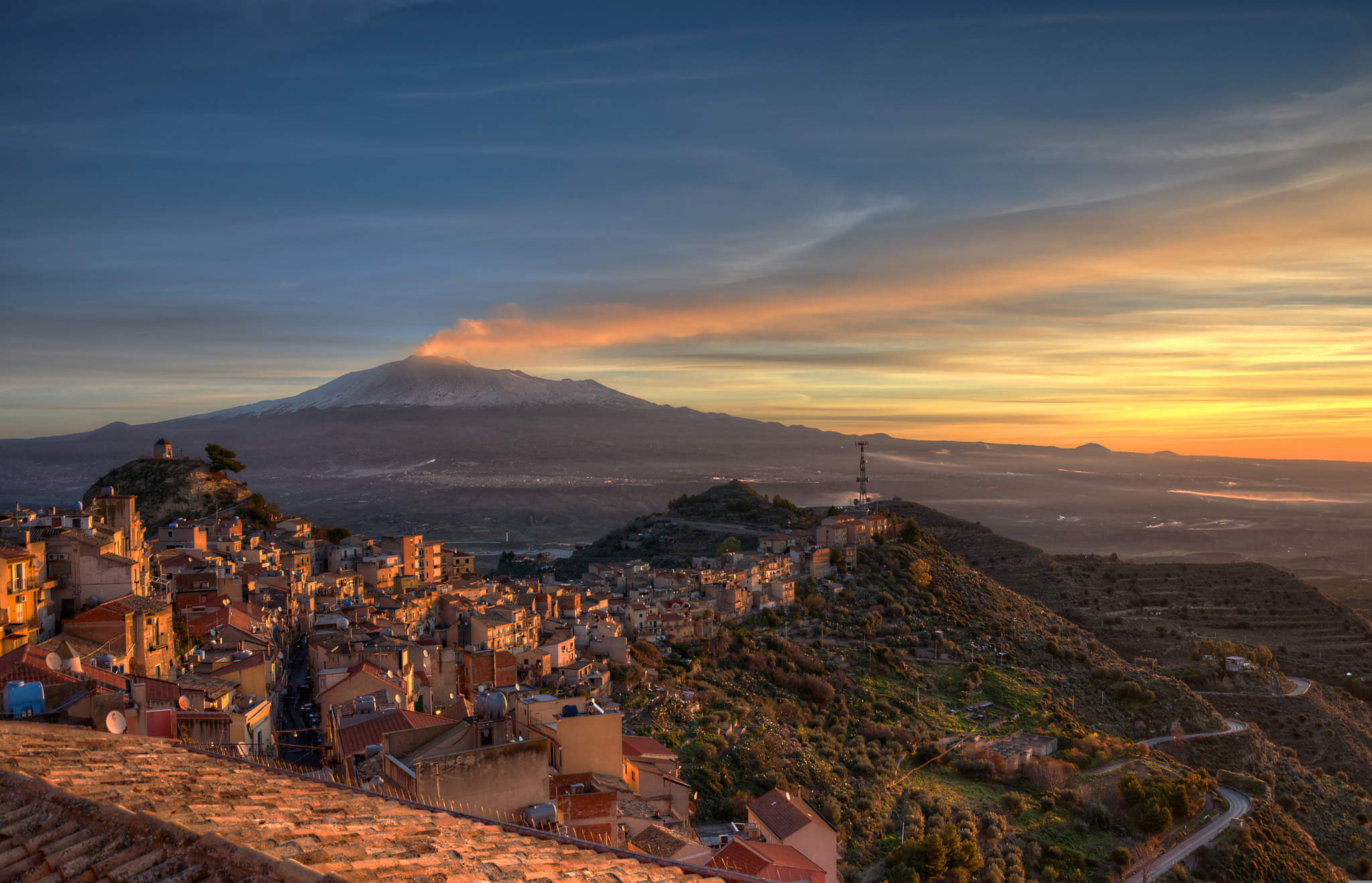 Wallpapers Etna current stratovolcano Centuripe volcano Etna on the desktop