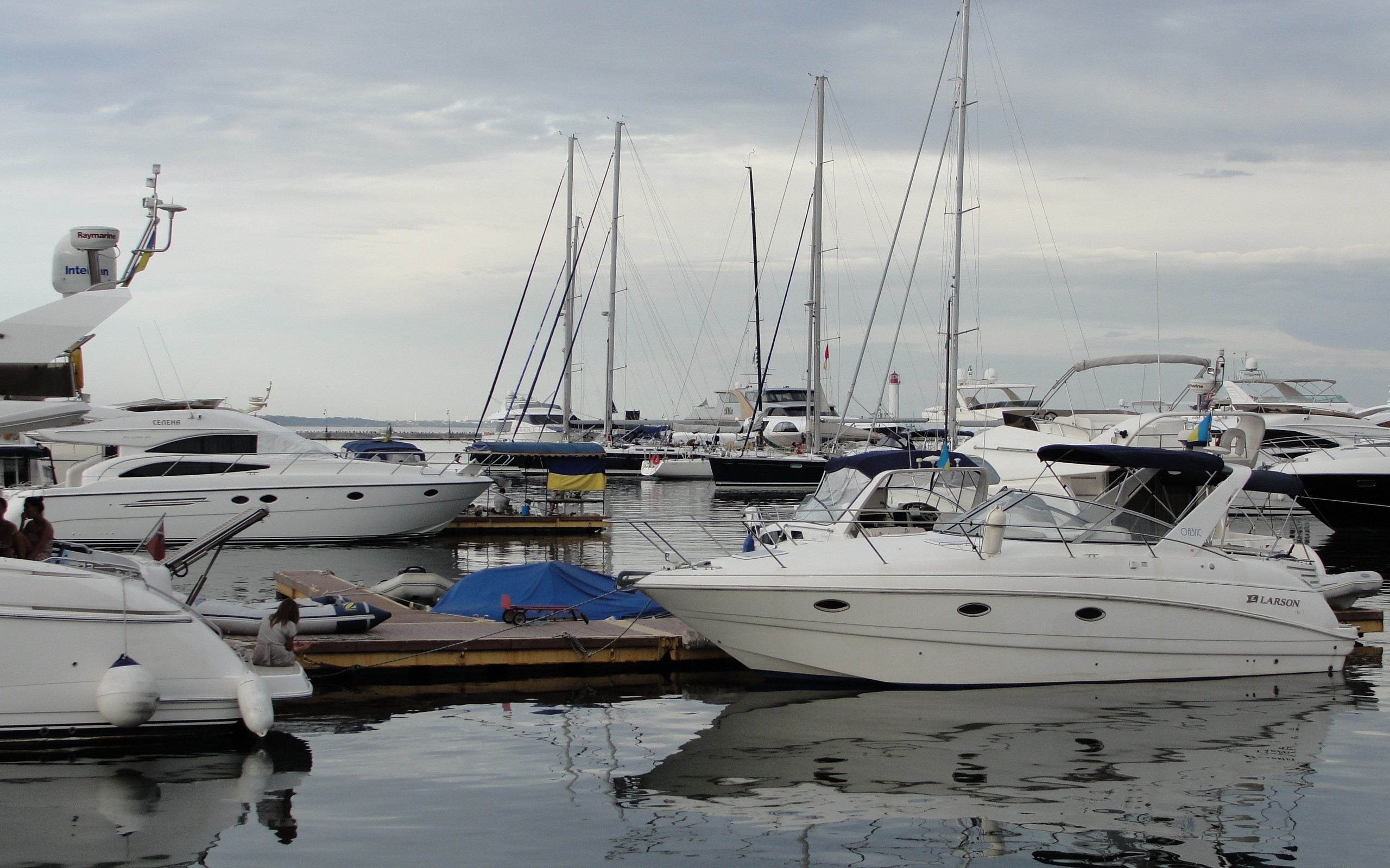 Berth with yachts