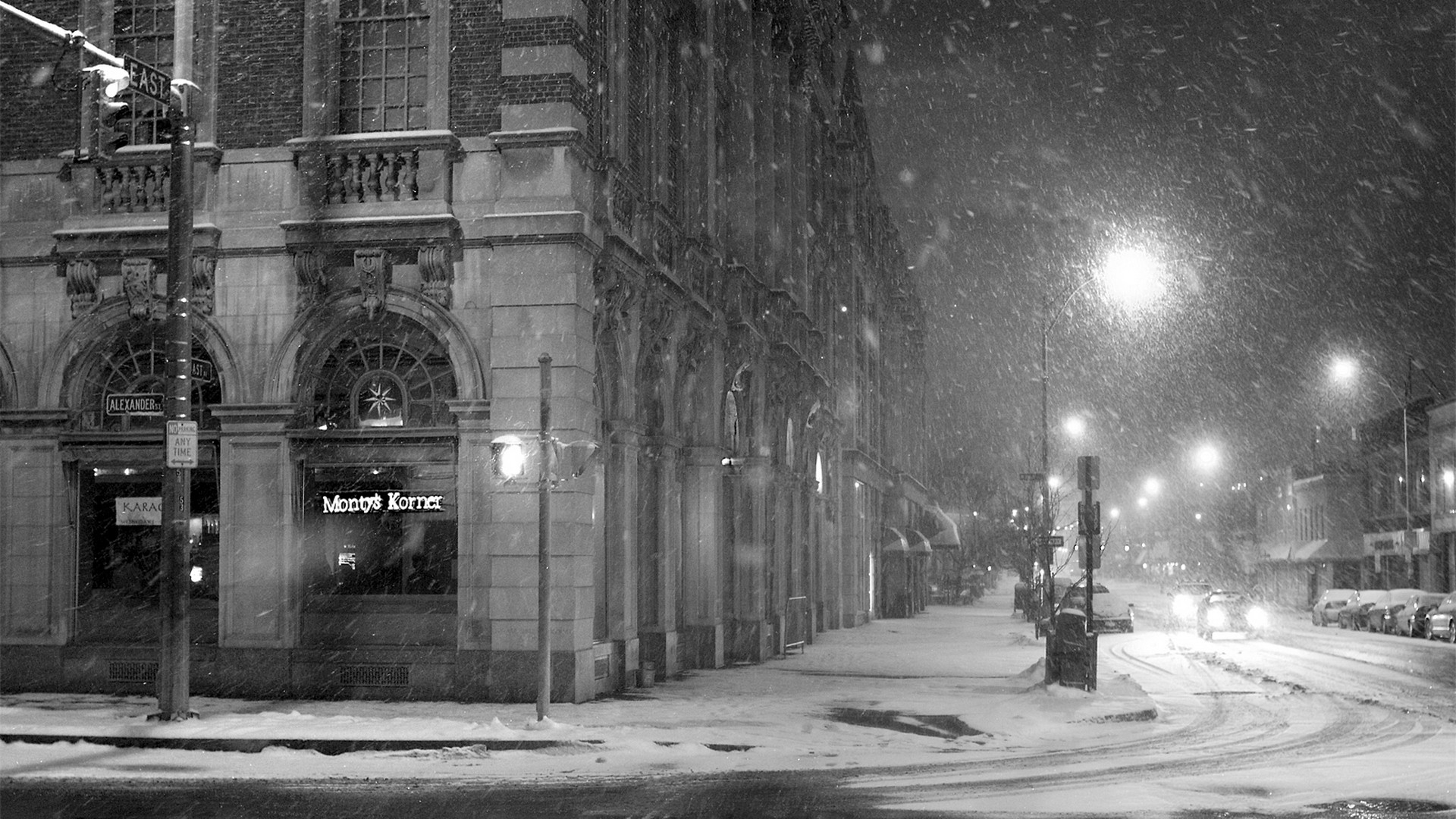 Wallpapers street light monochrome city on the desktop