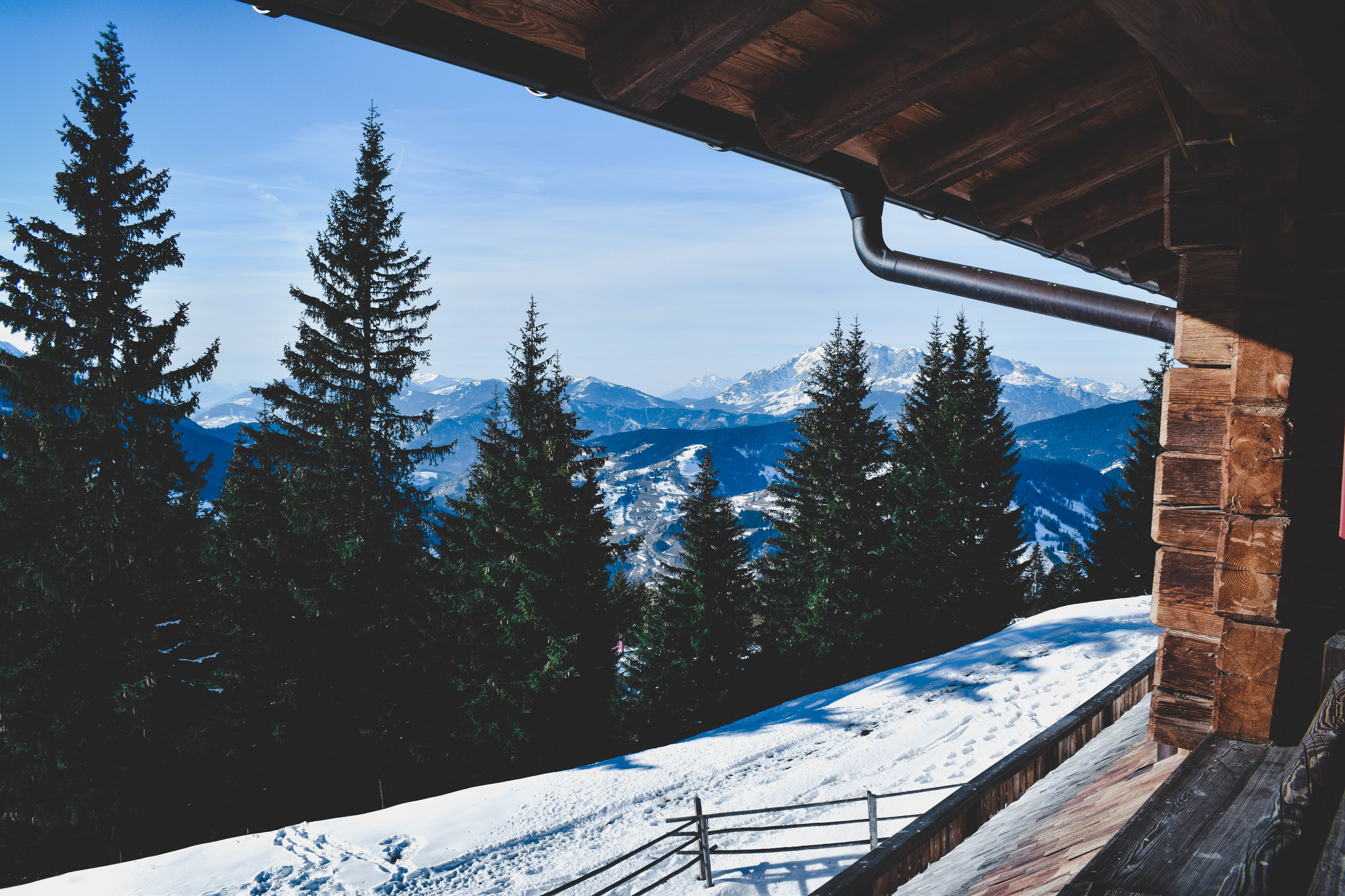 冬季美丽的山景