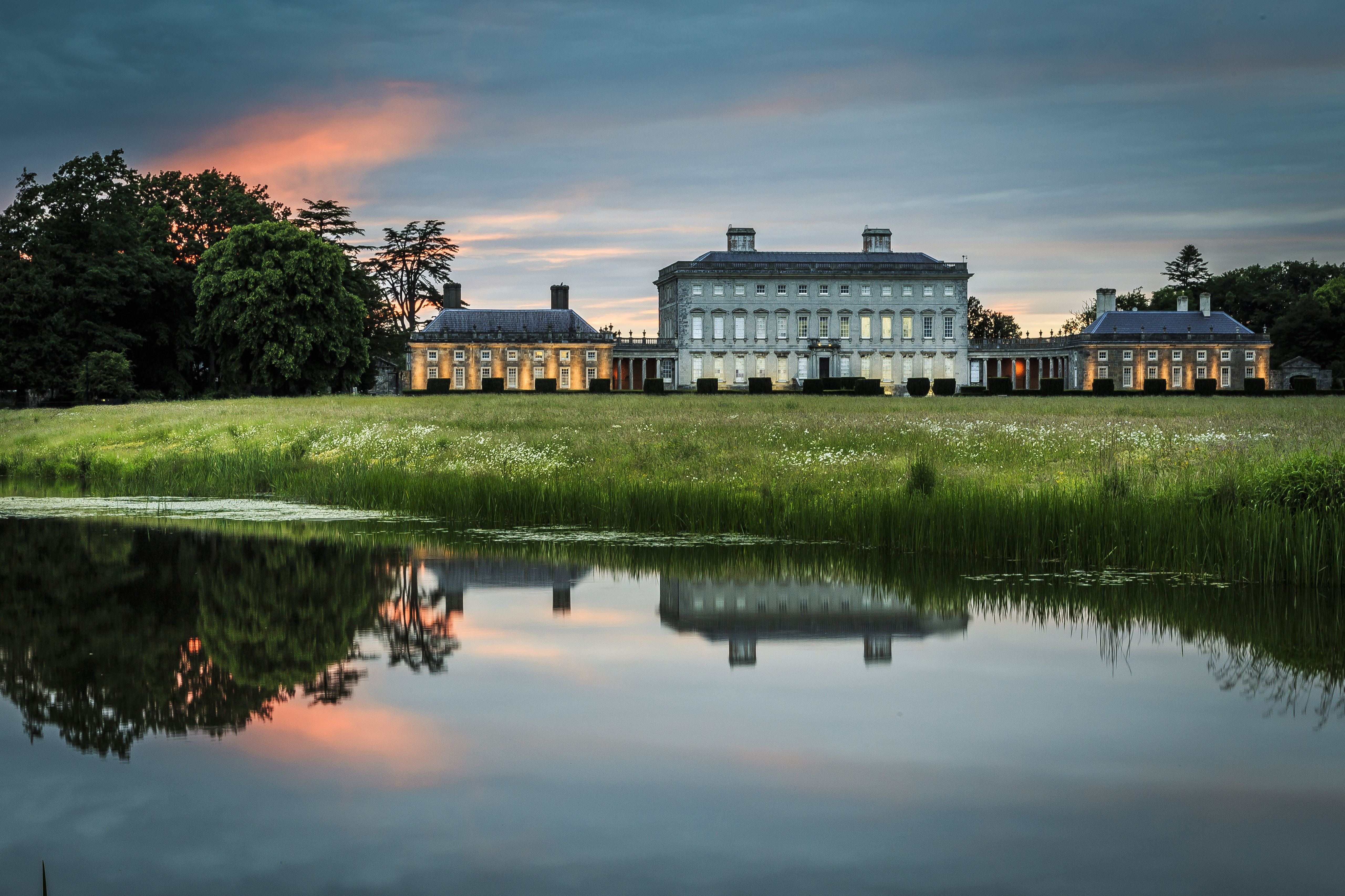 Free photo Reflection of Castletown House