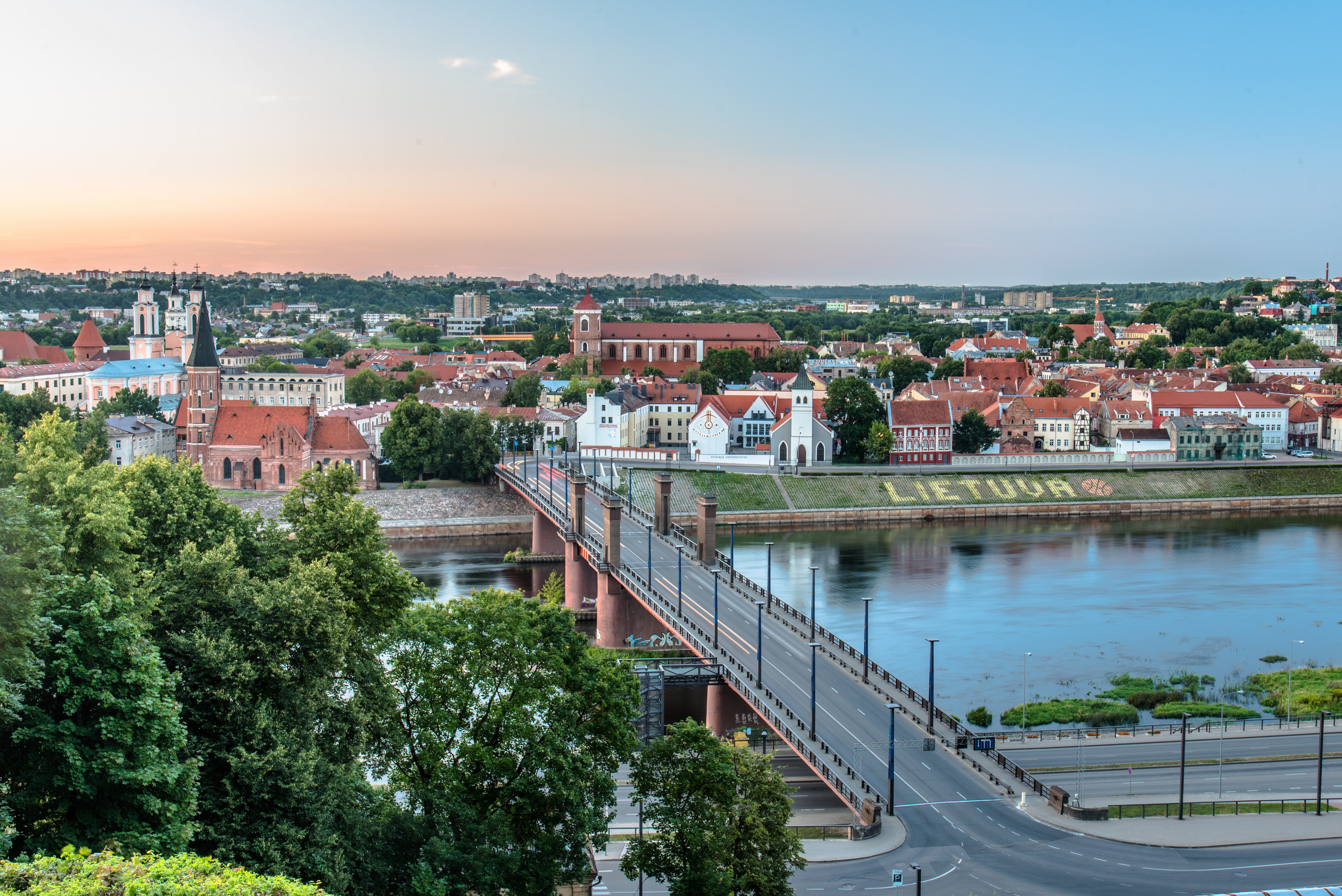 Wallpapers cities Lithuania bridge on the desktop