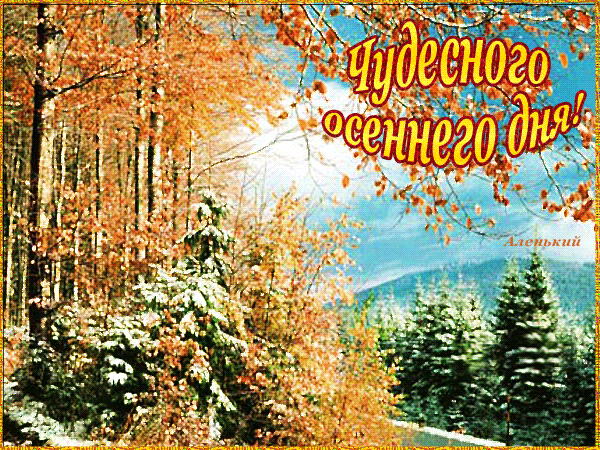 Postcard on the theme autumn forest nature trees download for free