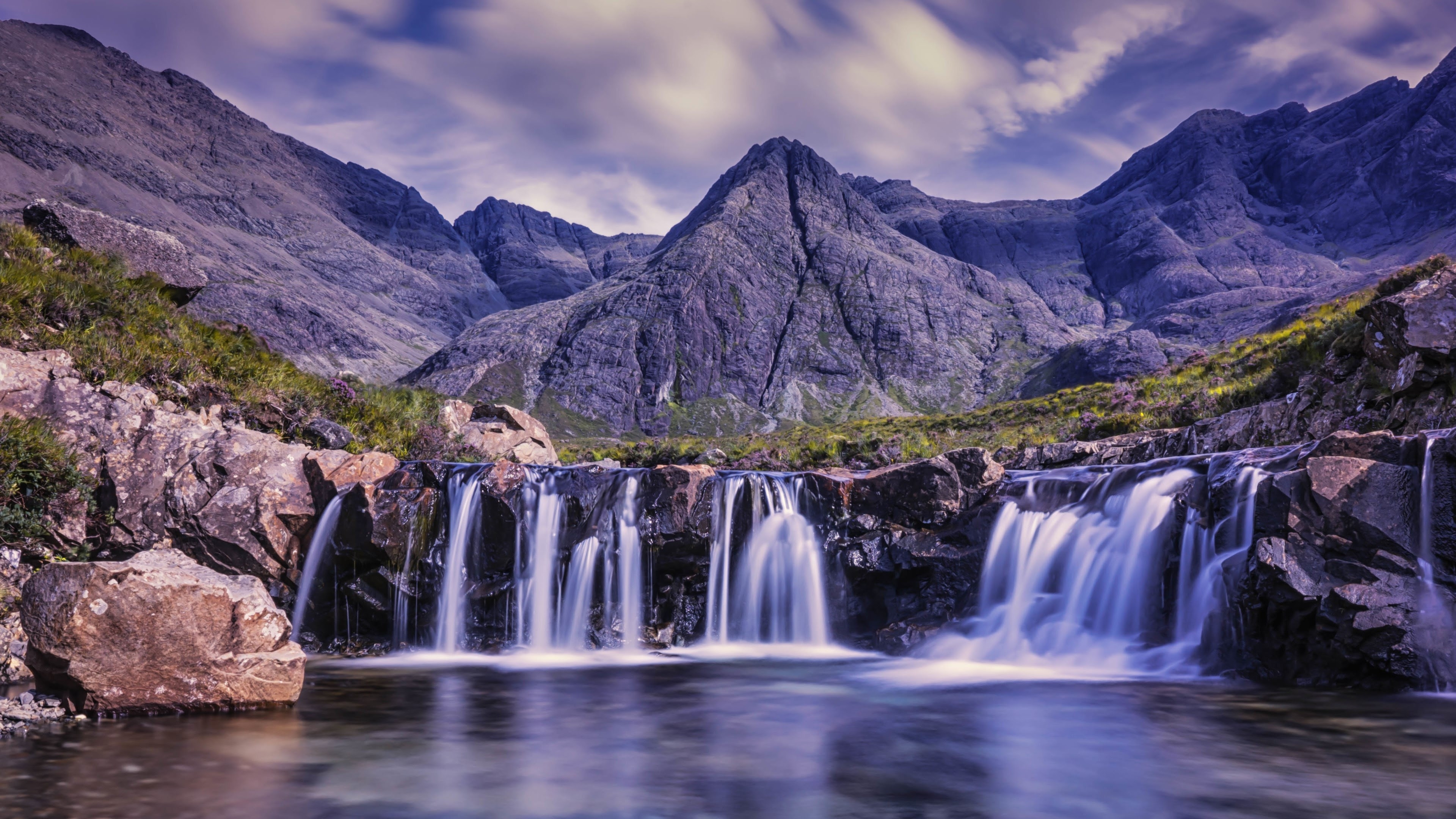 Wallpapers wallpaper waterfall mountains rocks on the desktop