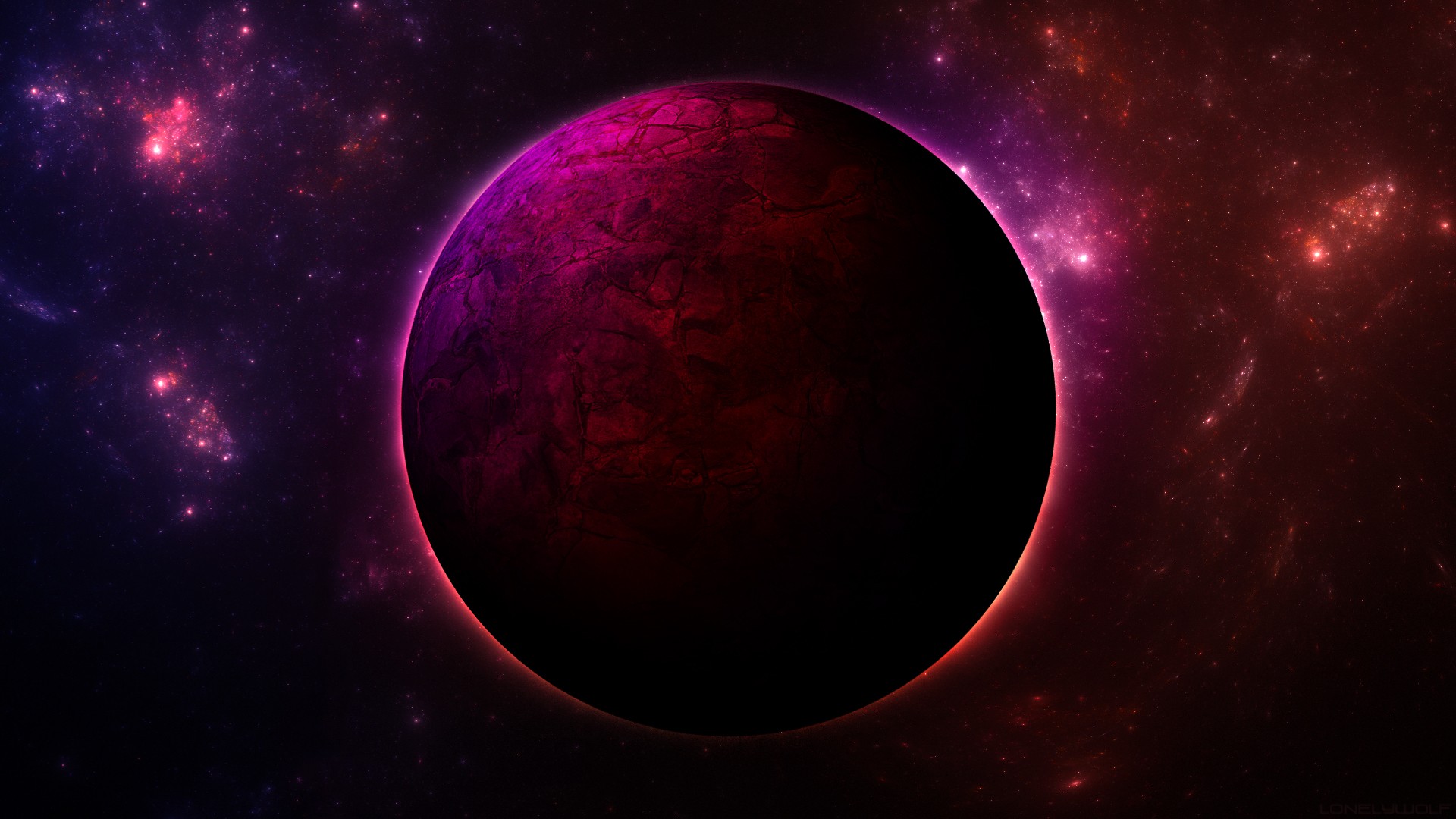 Бесплатное фото Планета в тени