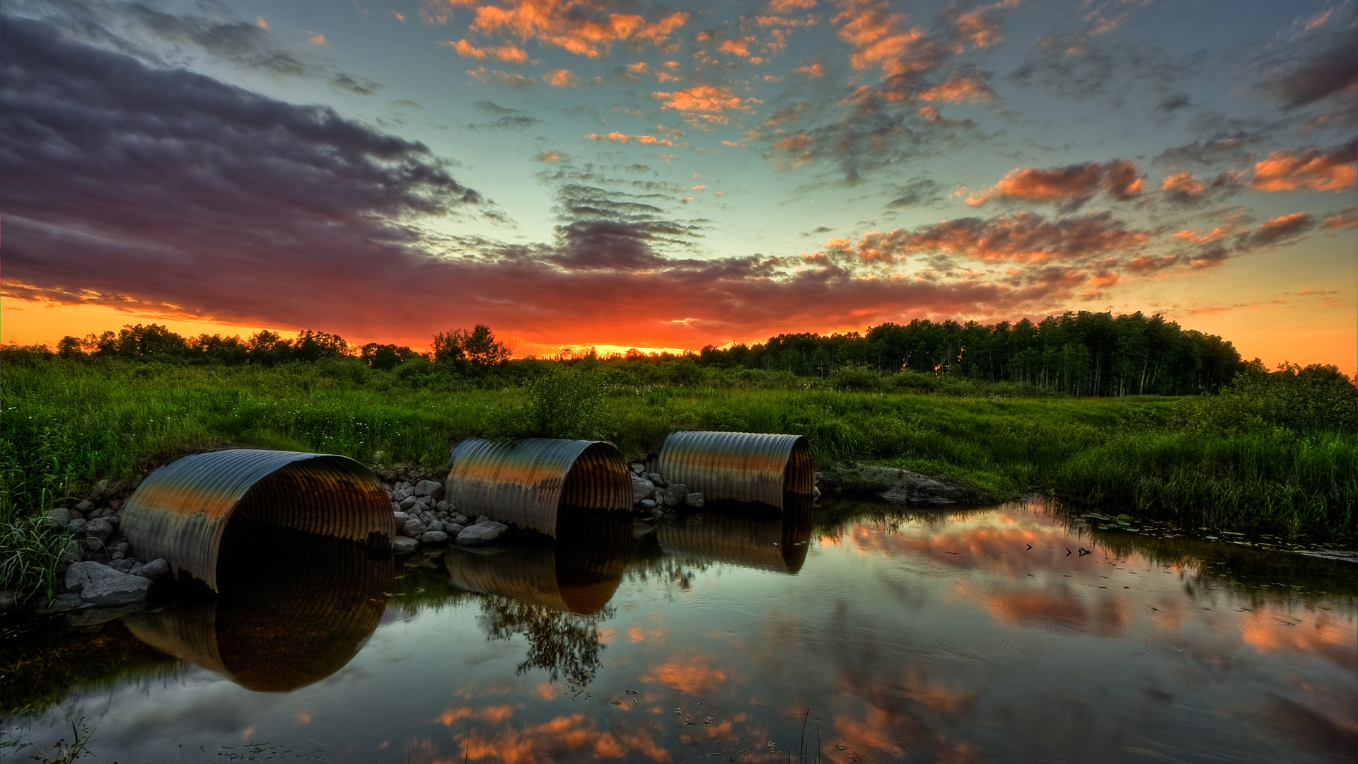 Wallpapers pipes nature landscapes on the desktop