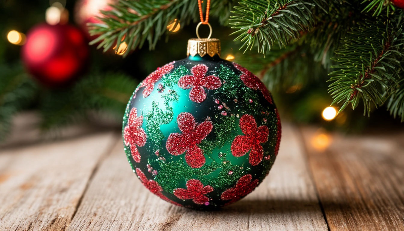 Бесплатная открытка Красивый елочный шарик