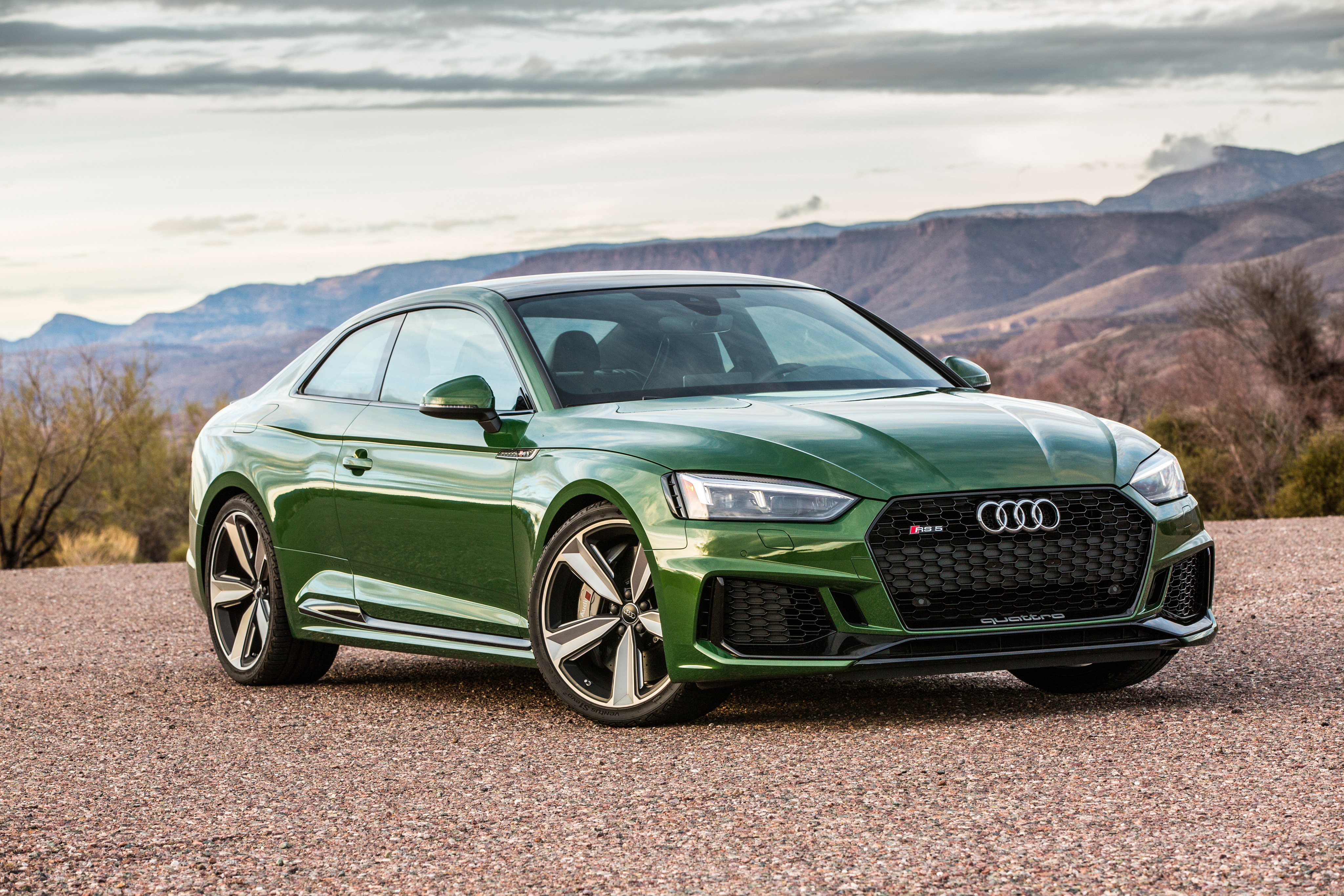 Free photo The 2018 Audi Rs5 in green color