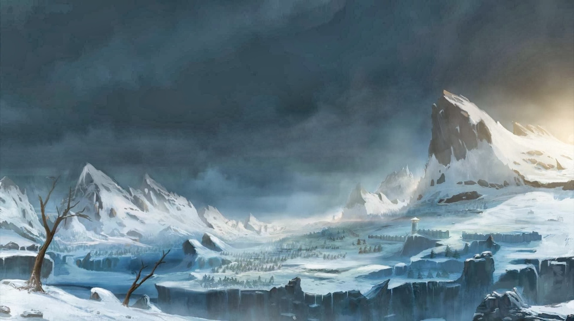 Wallpapers fantasy art snow winter on the desktop