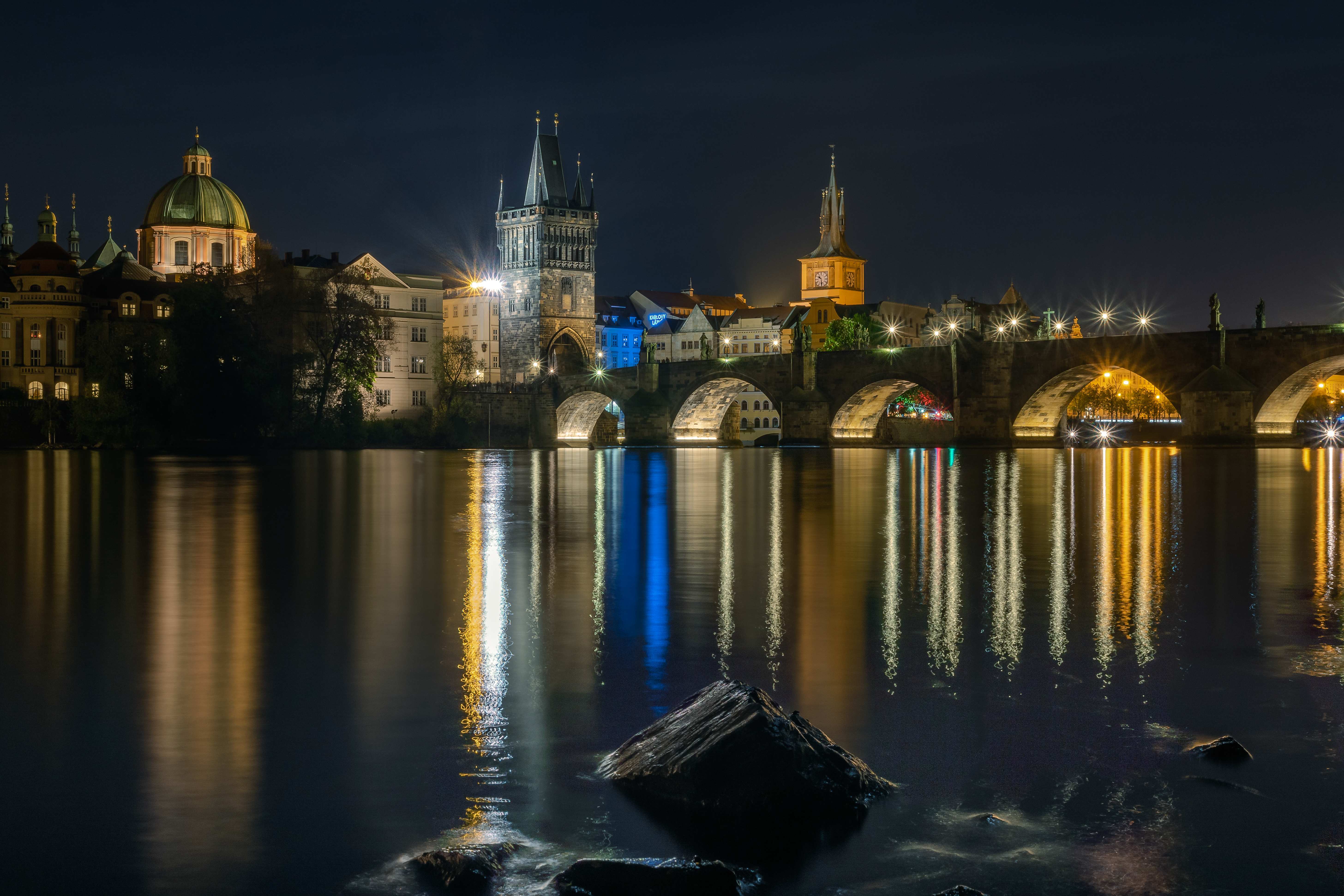 Wallpapers city illumination Czech Republic on the desktop