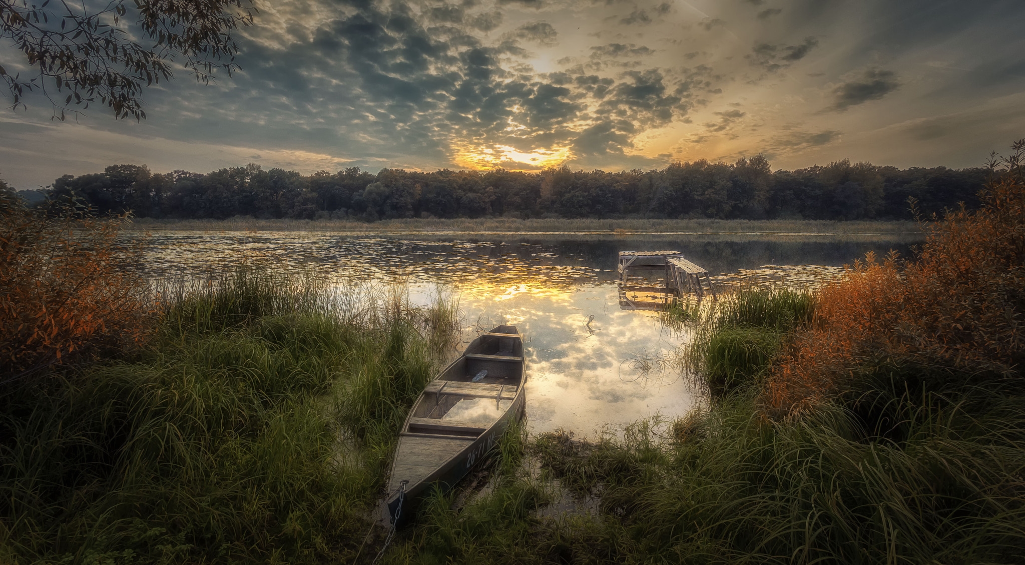 Wallpapers Creek sunset river on the desktop